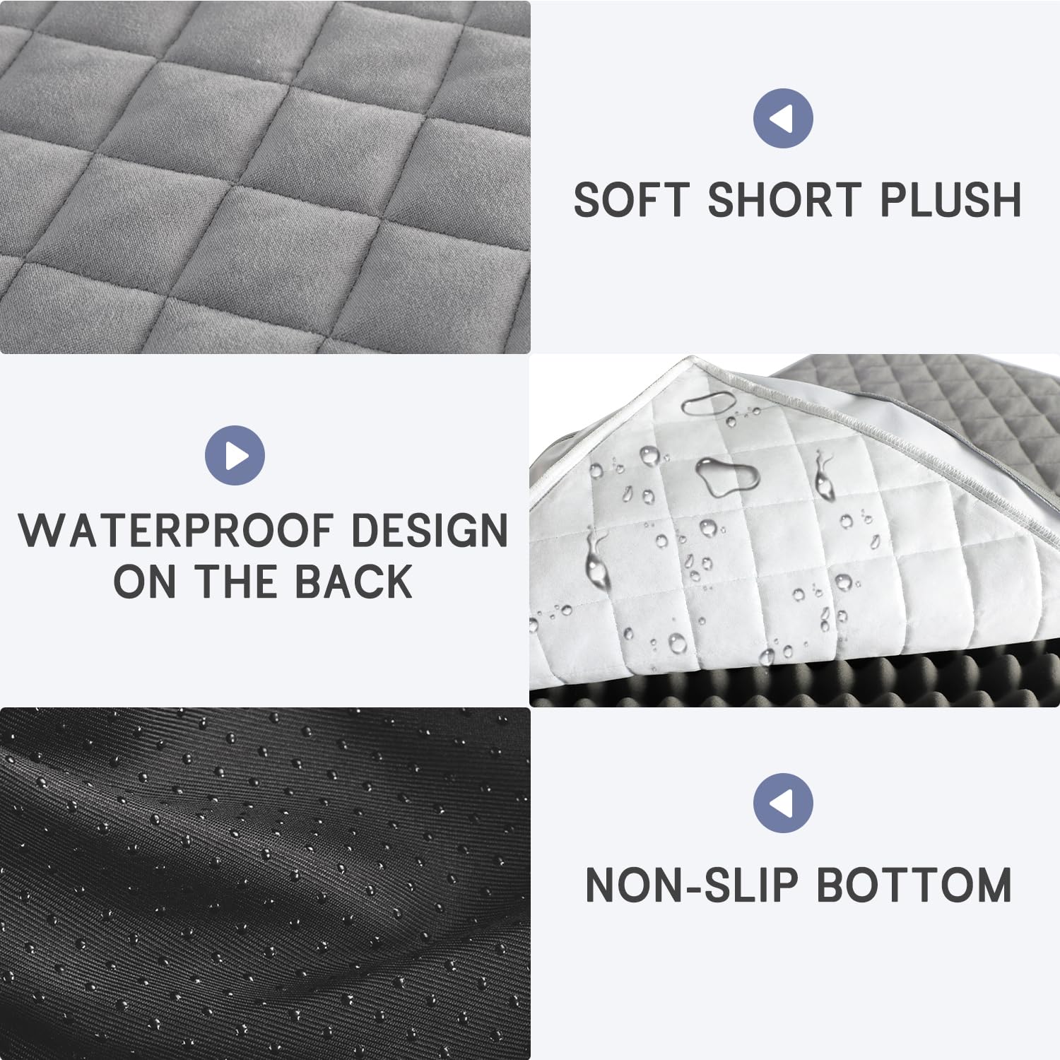 Western Home Wh Dog Bed For Crate, Orthopedic Dog Crate Bed Thick Bed For Large Dogs Washable Cover Waterproof Egg Foam Pet Bed