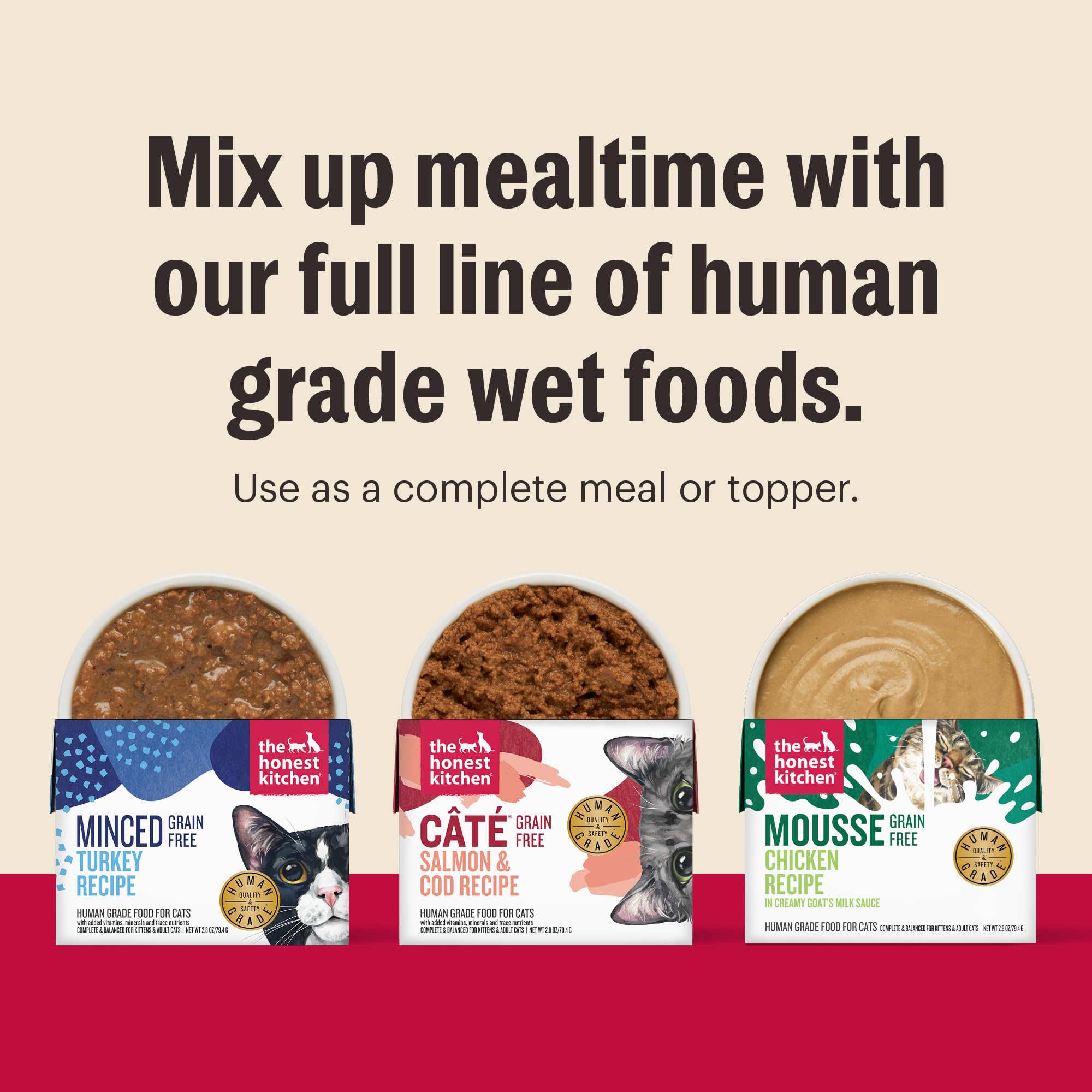 The Honest Kitchen Ct   Grain Free Turkey Pt   Wet Cat Food, 2.8 oz x12