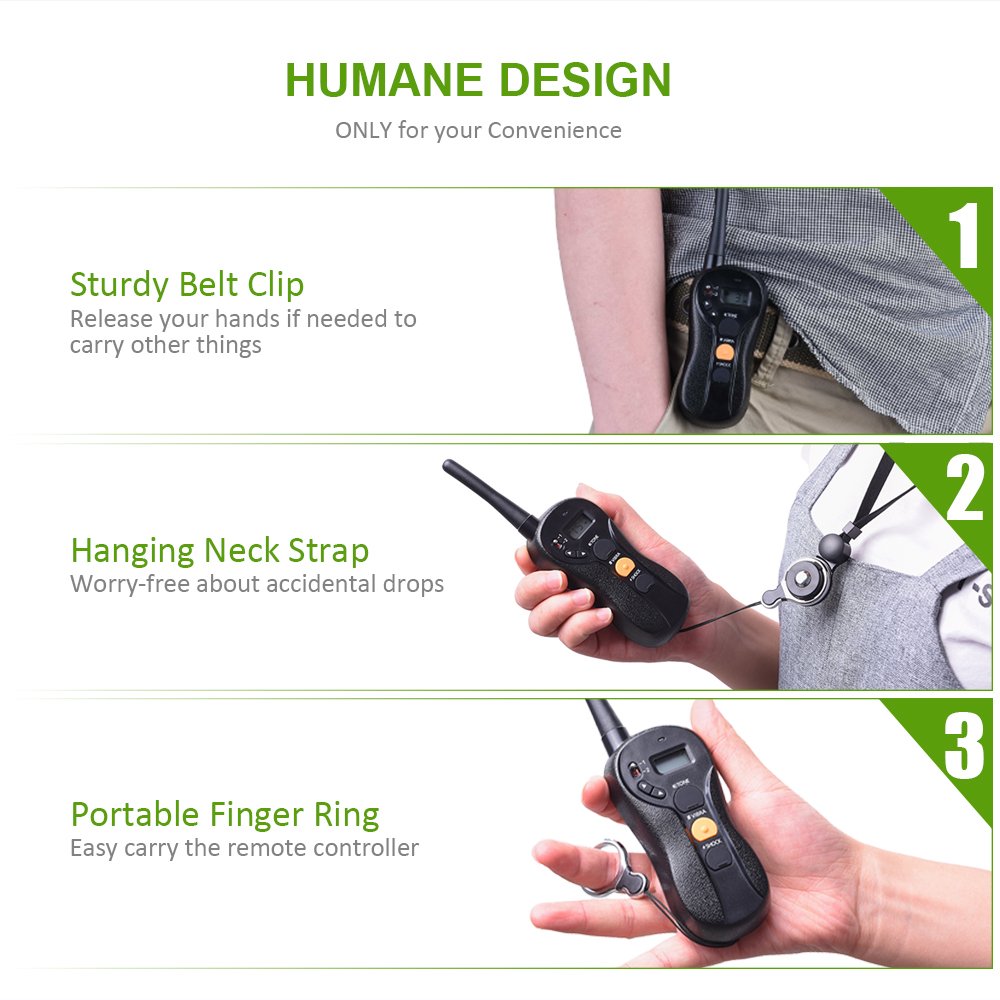 Vibration Collar For Dogs No Shock, Dog Training Collar With 1980Ft Remote Ipx7 Waterproof Rechargeable Blind Operation For Small Medium Dogs Deaf Dogs(22 To 88Lbs)