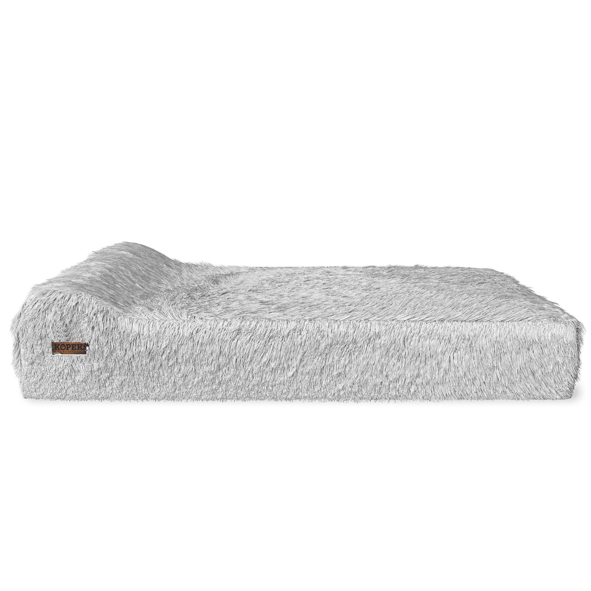 Kopeks Dog Bed Chew Proof Replacement Cover Memory Foam Beds - Extra Large (Jumbo Size) - Fluffy Grey