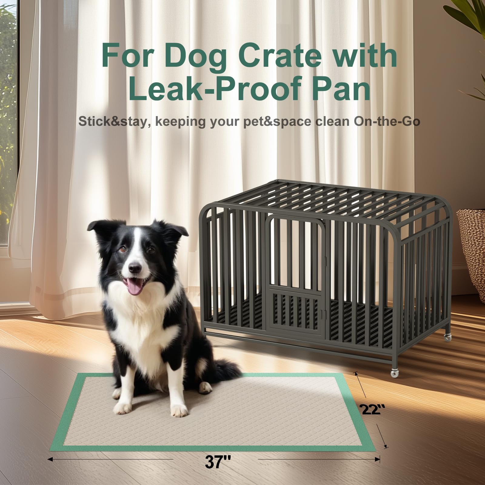 Gardner Pet Dog Pee Pads Extra Large 22x37, 30 Count, Puppy Pee Pads with Adhesive Sticky Tape, Leak Prevention Disposable Train
