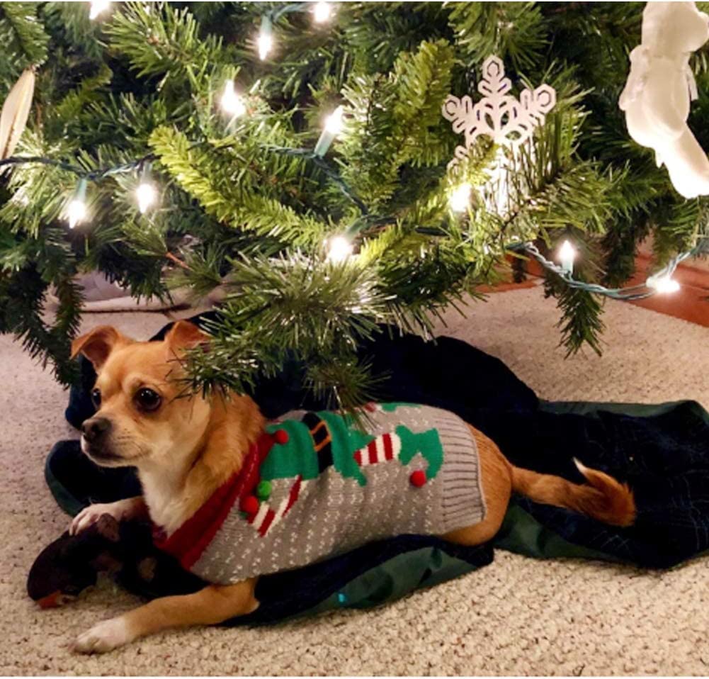 Nacoco Christmas Dog Sweater Ugly Elf Pet Jumper Clown Holiday And Party For Dog And Cat (Clown,Xxs)