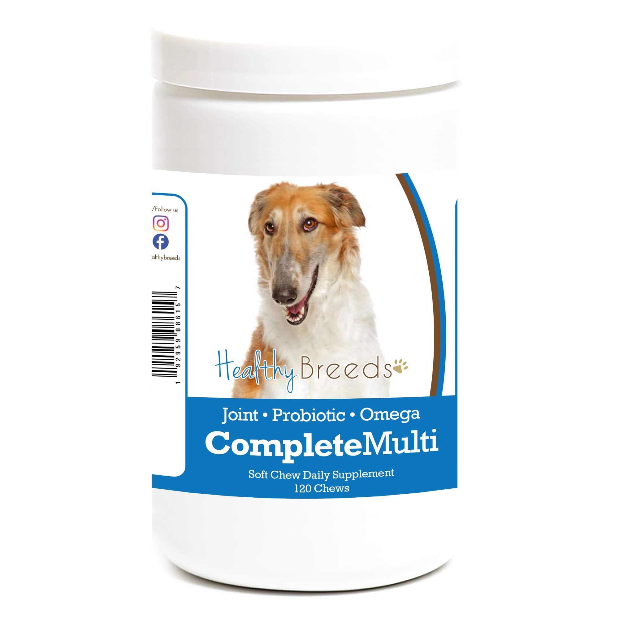 Healthy Breeds Borzois All in One Multivitamin Soft Chew 120 Count