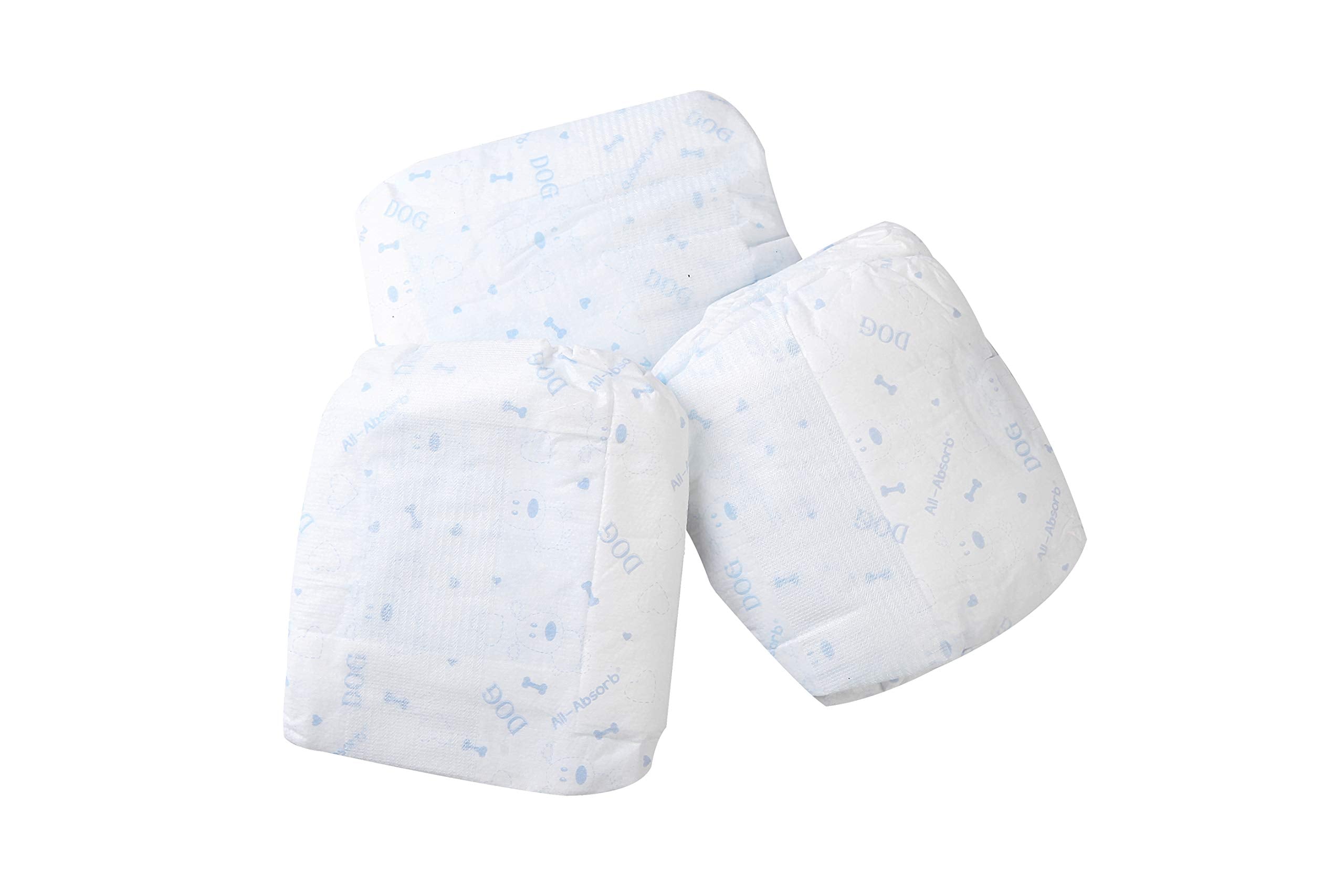 HONEY CARE All-Absorb Disposable Female Dog Diapers, M Size, Super Absorbent, Blue and White, 36 Count, Model A30
