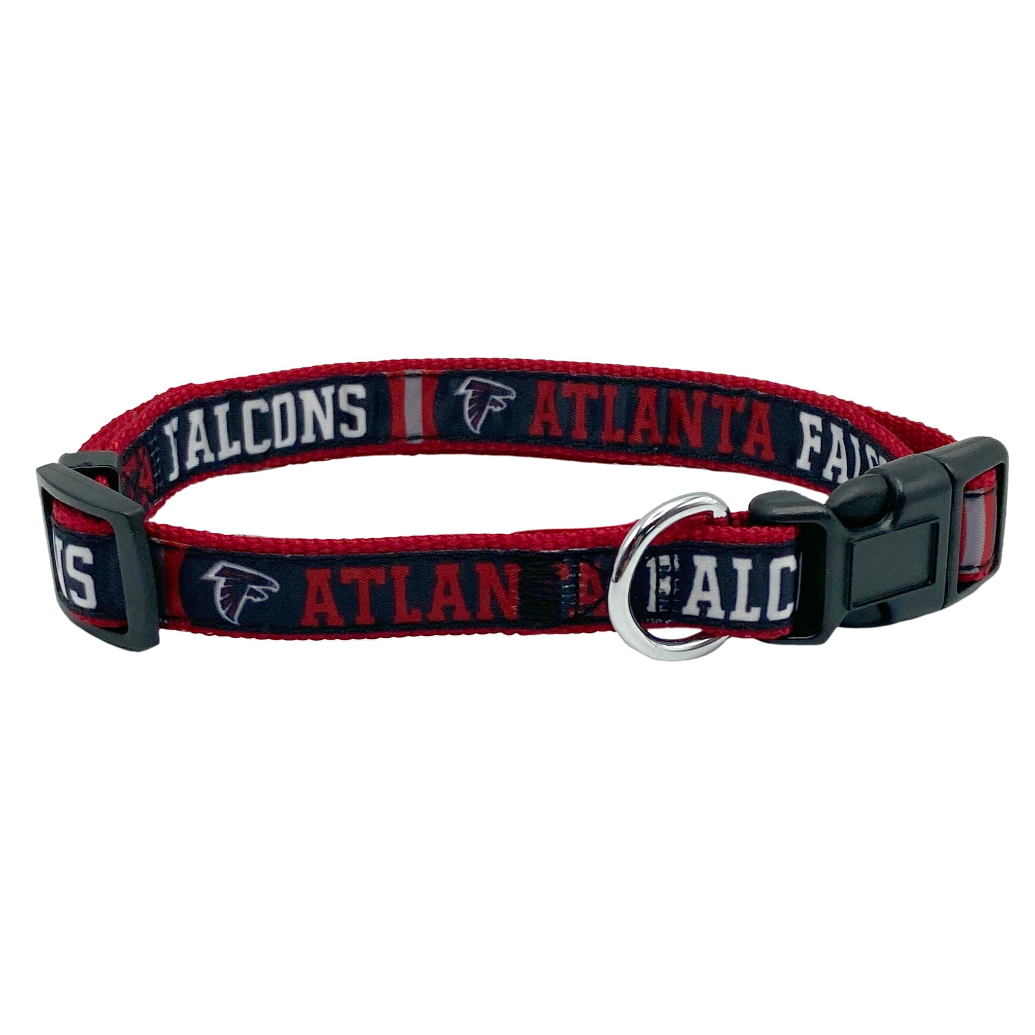 Pets First NFL Atlanta Falcons Licensed PET COLLAR, Large - Heavy-Duty, Strong, and Durable Dog Collar. Available in 31 Football