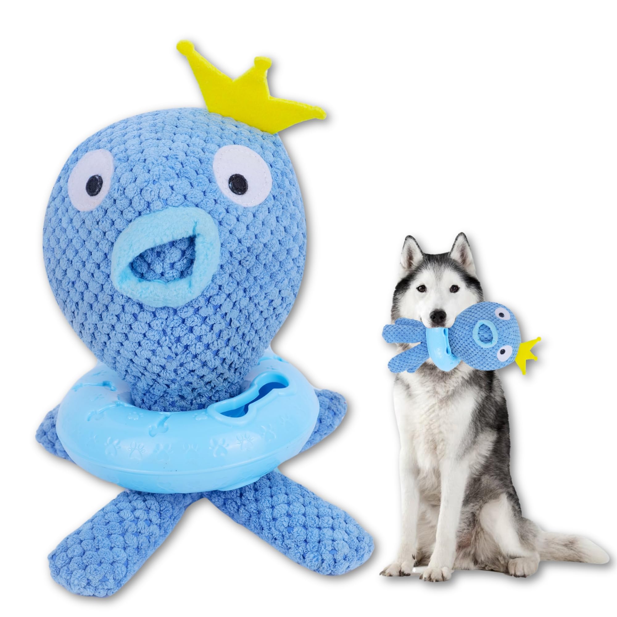 Zoomies Octopus Dog Toy  Interactive Squeaky Soft Chew Toy For Pets | Durable Plush Play Toy For Dogs