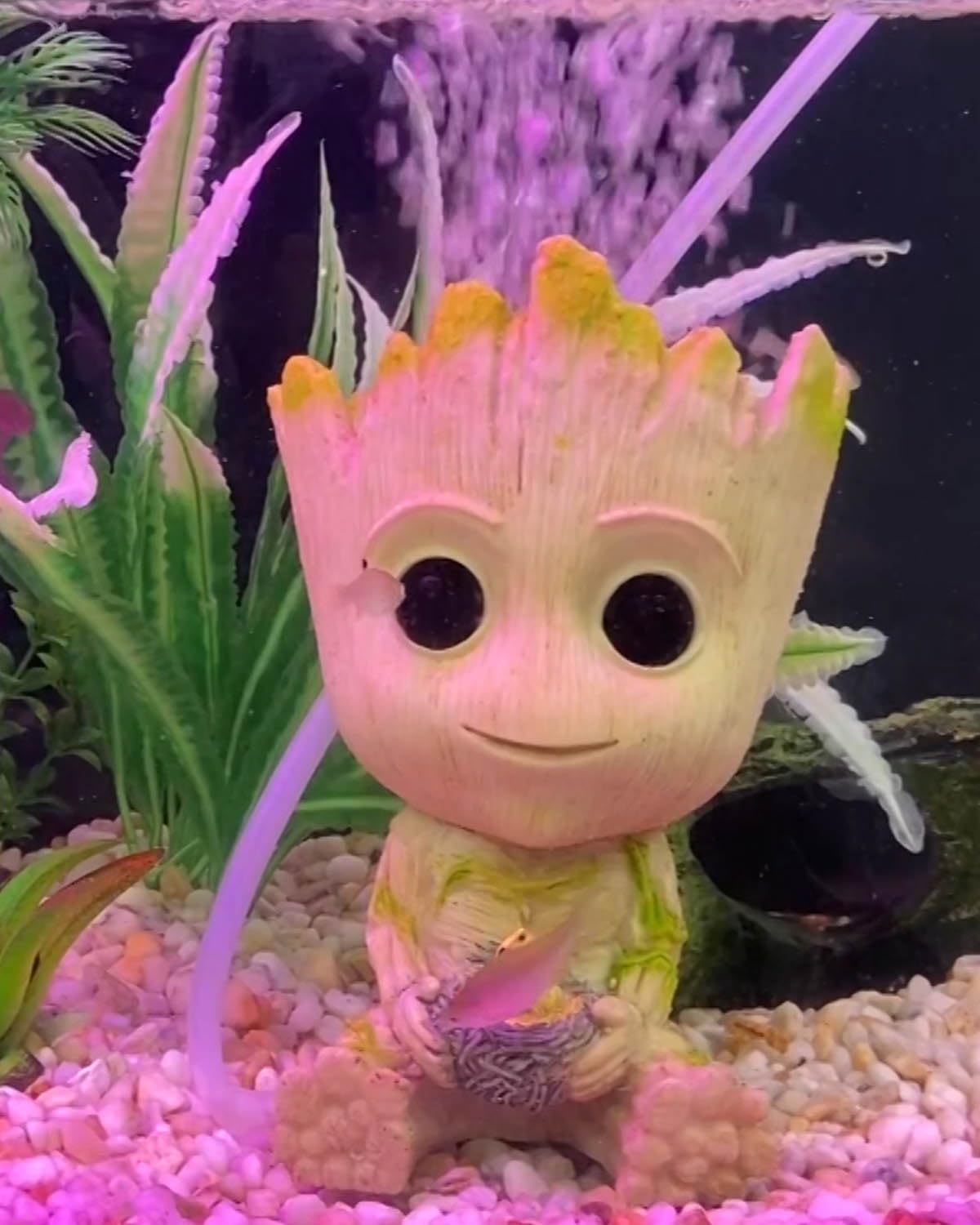 Teemo Aquarium Groot Air Bubbler Decorations, Air Bubbler Decorations For Fish Tank.