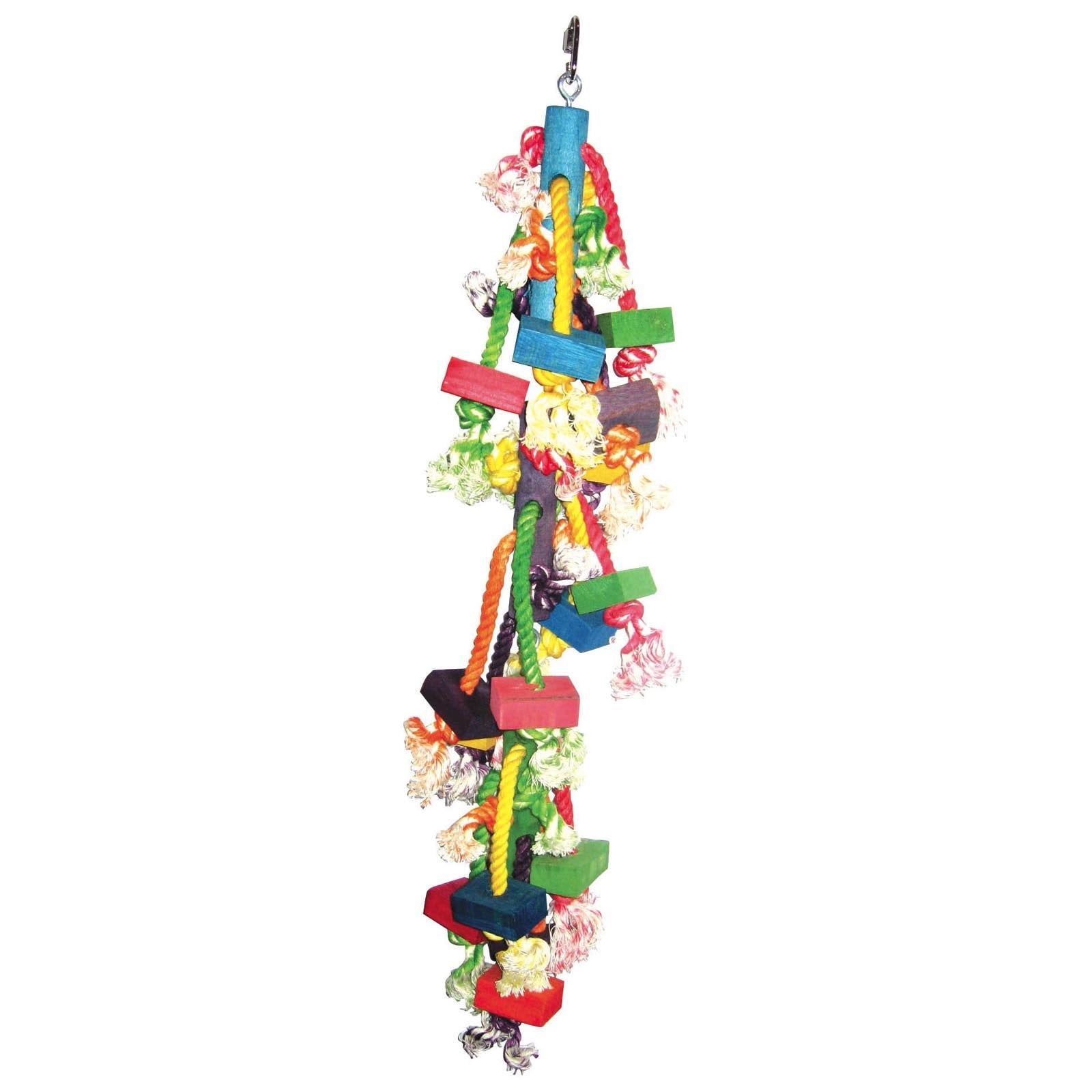 Large Real Wood With Hanging Blocks On Rope