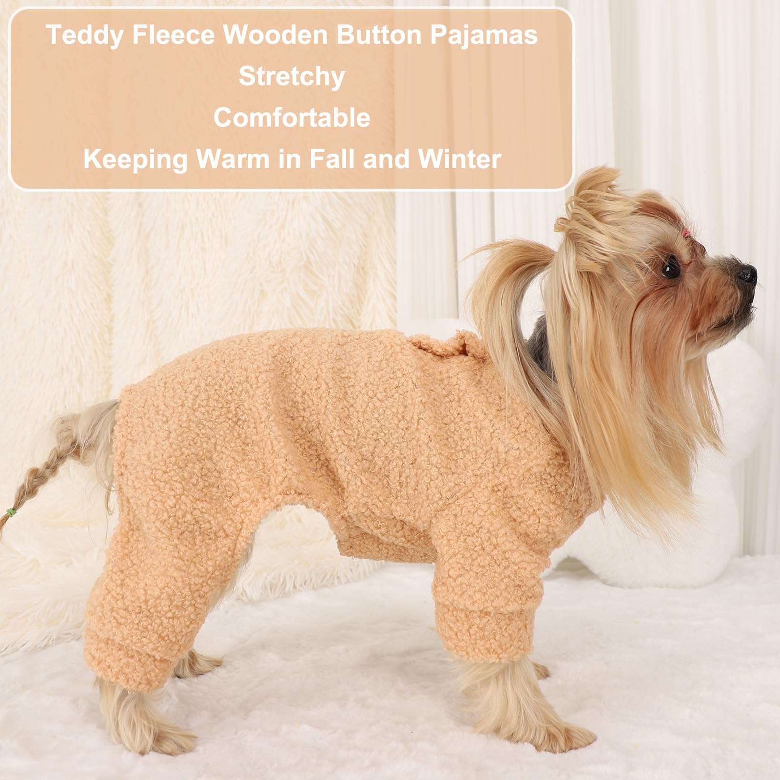 Dog Pajamas Small Sized Dogs Boy Girl Small Dog Sweater Fleece Puppy Clothes Jammies Doggie Pjs Chihuahua Fall Winter Warm Onesi