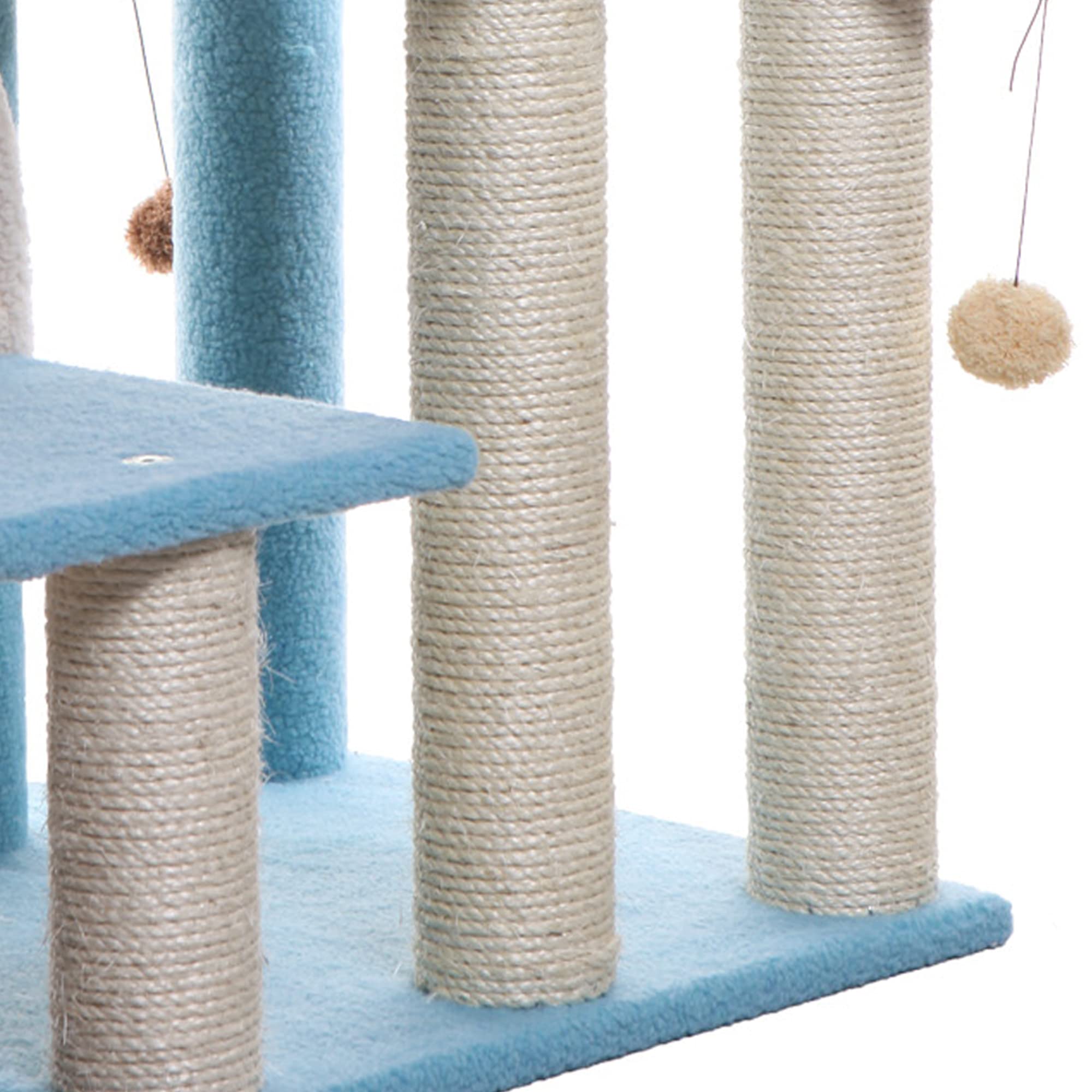 Armarkat Classic Cat Tree B3803 - Sky Blue, Engineered Wood, 31"x20"x38"