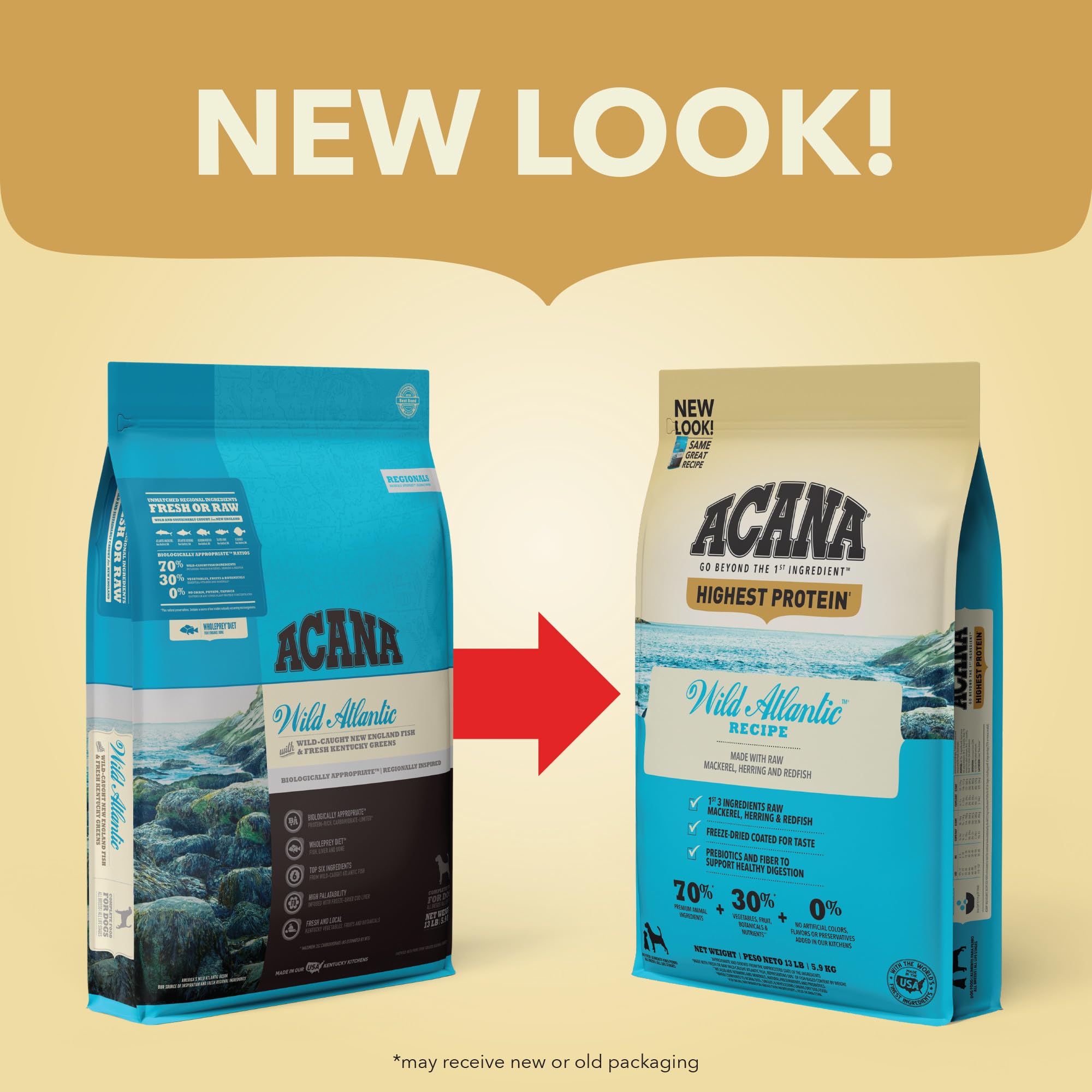 ACANA Highest Protein Dry Dog Food, Wild Atlantic, Fish Recipe, 25lb