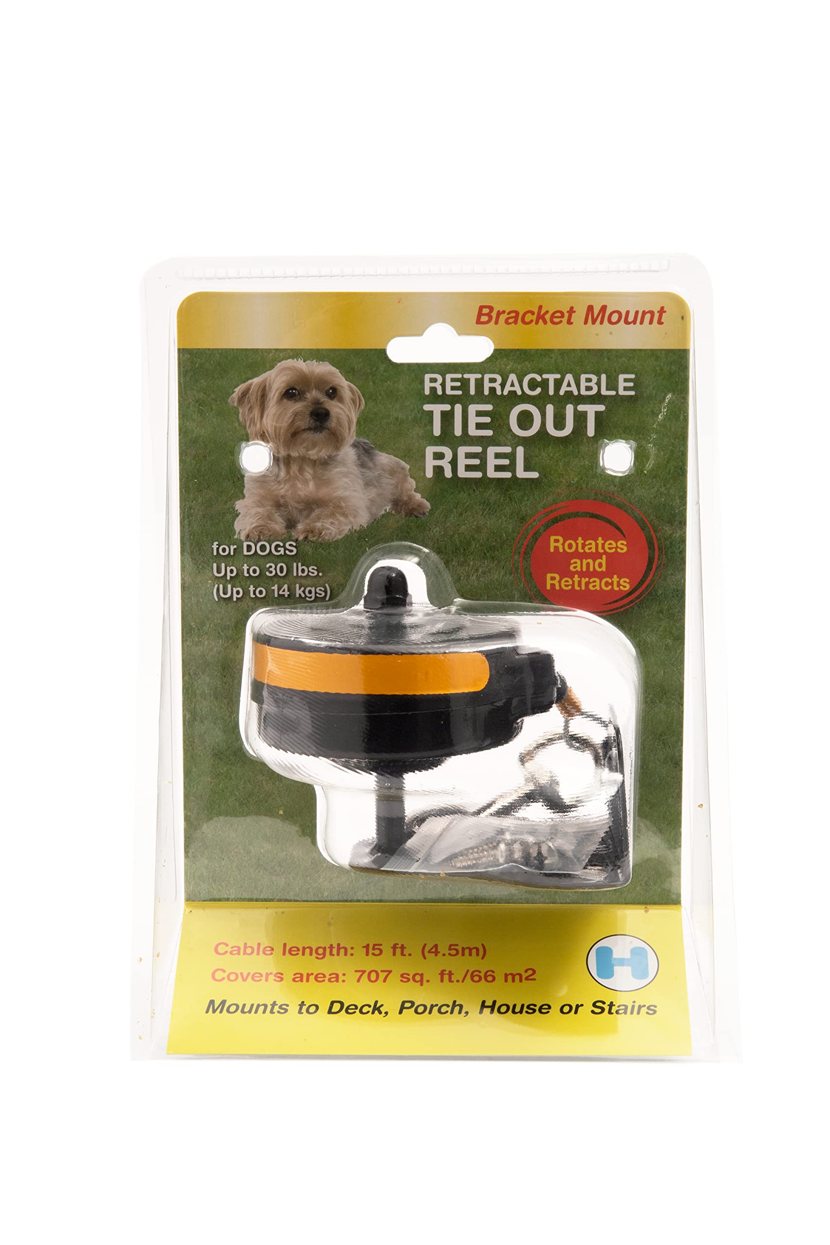 Lixit Bracket Mount And Stake Retractable Leash Tie Outs For Dogs (Bracket, Small)