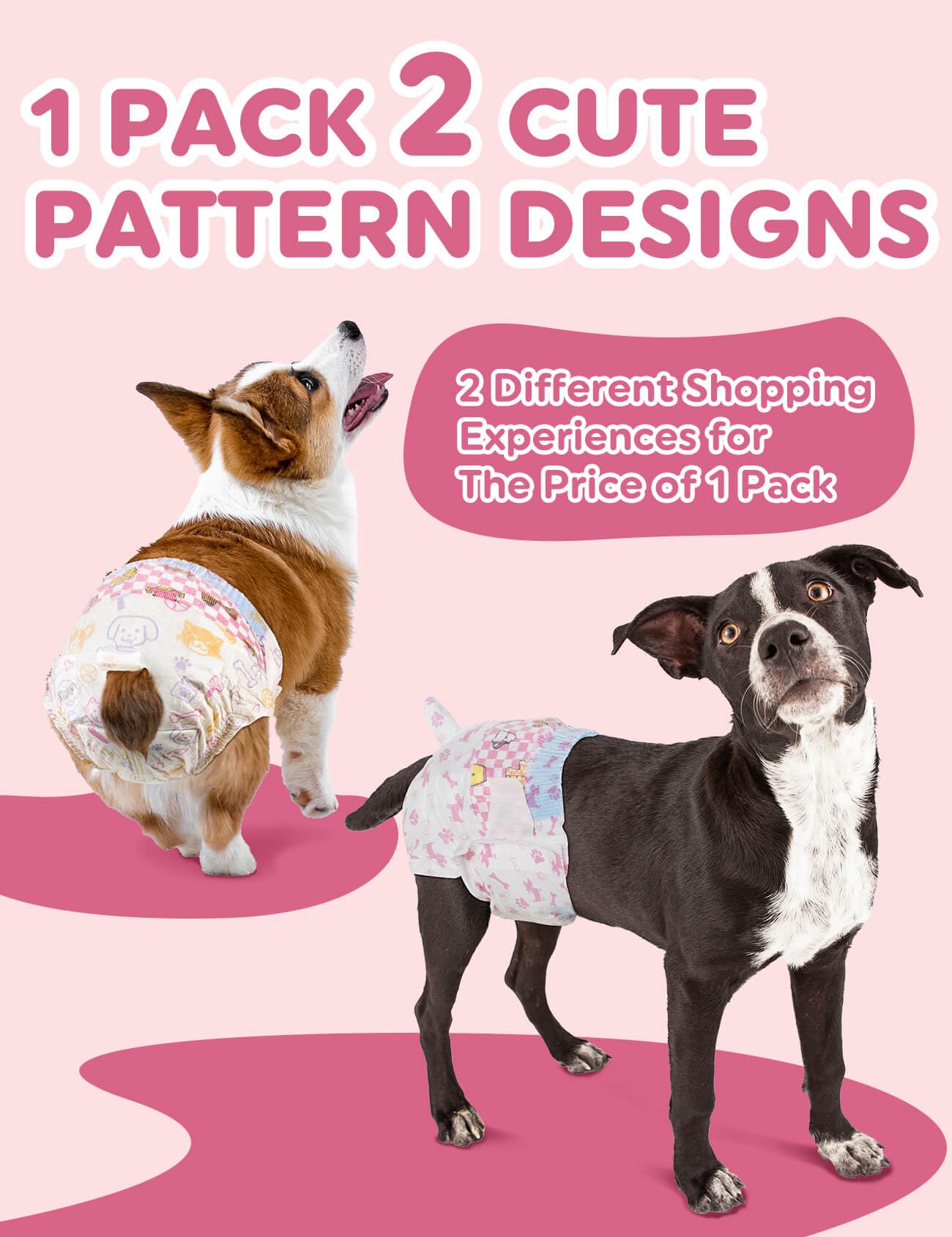 Dono Dog Diapers Female-24Pcs, Disposable Female Period Diapers For Small Dogs With Wetness Indicator, Super Absorbent Doggie Pu