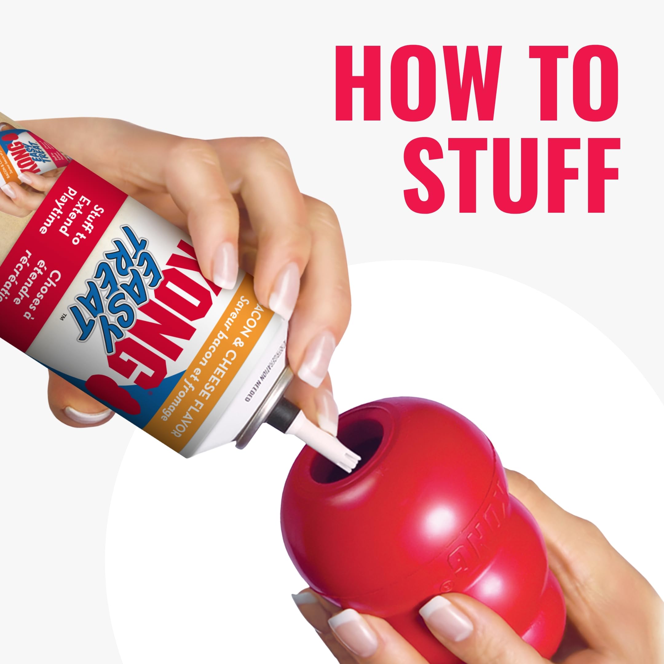 KONG Dog Treats Combo Pack - Includes Bacon/Cheese Snacks & Easy Treat Bacon/Cheese Spray - Toy Filler - for Training, Playtime
