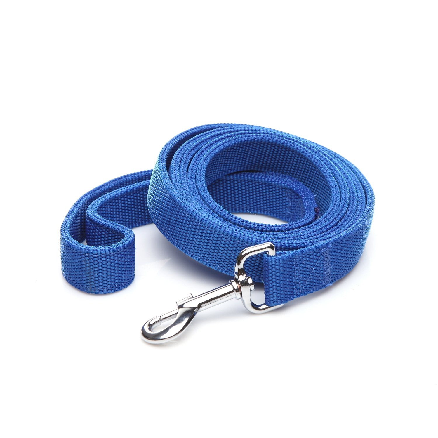 Strong Nylon Dog Leash With 2-Layer, 4 Ft/ 6 Ft/ 7Ft Long, 1 Inch Wide For Medium Large Dogs (Blue, 1'' X 2 Ft)