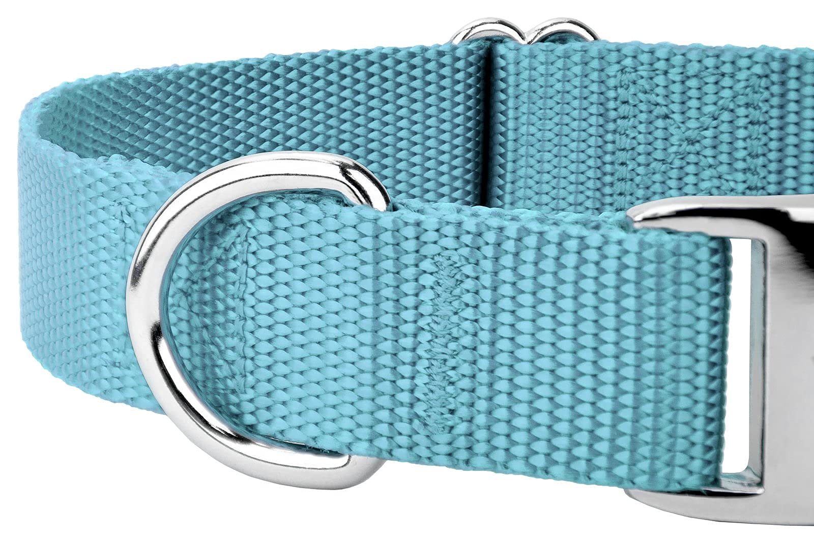 Country Brook Design - Vibrant 30+ Color Selection - Premium Nylon Dog Collar With Metal Buckle (Medium, 3/4 Inch, Ocean Blue)
