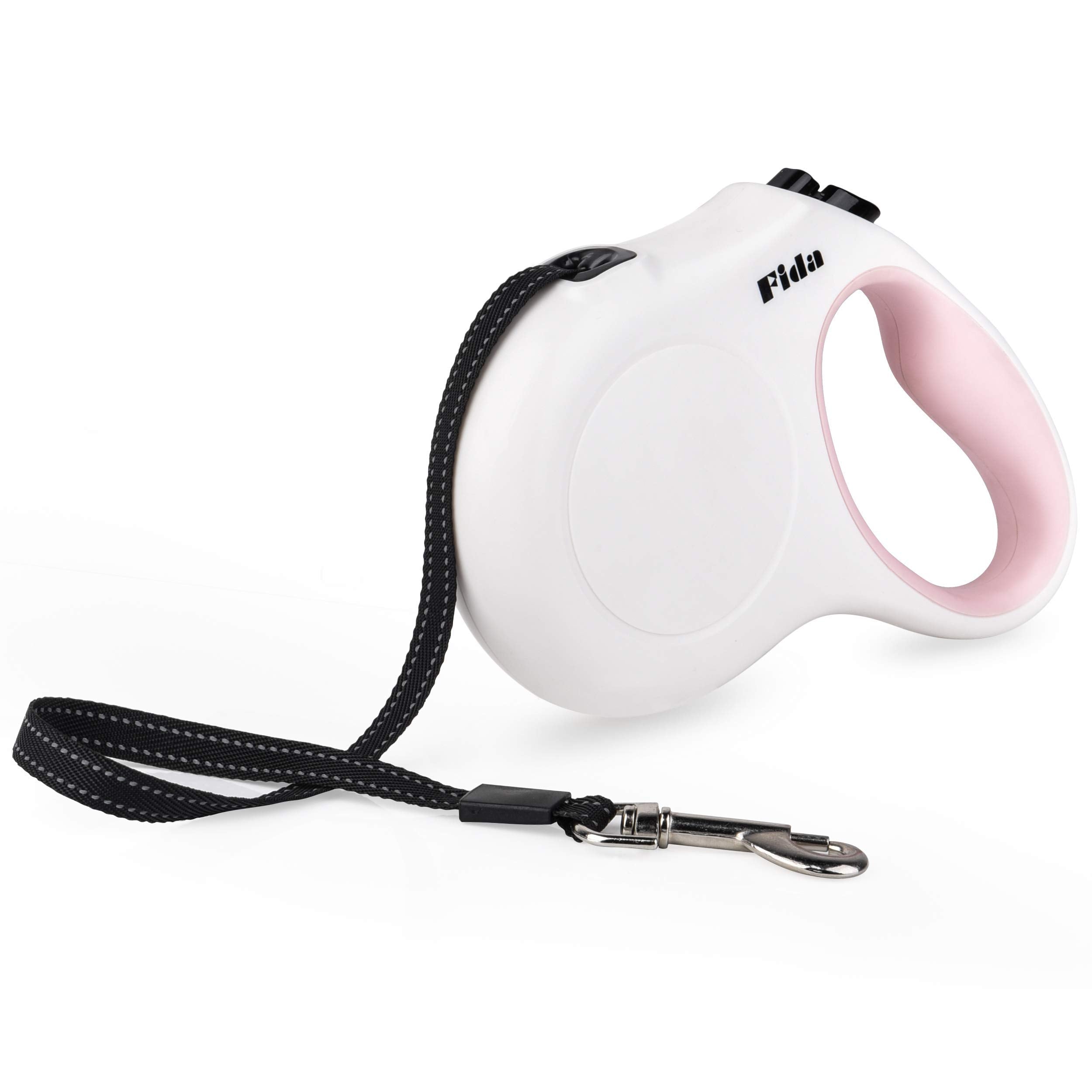 Fida Retractable Dog Leash, 16 Ft Dog Walking Leash For Small Dogs Up To 26Lbs, Tangle Free, White