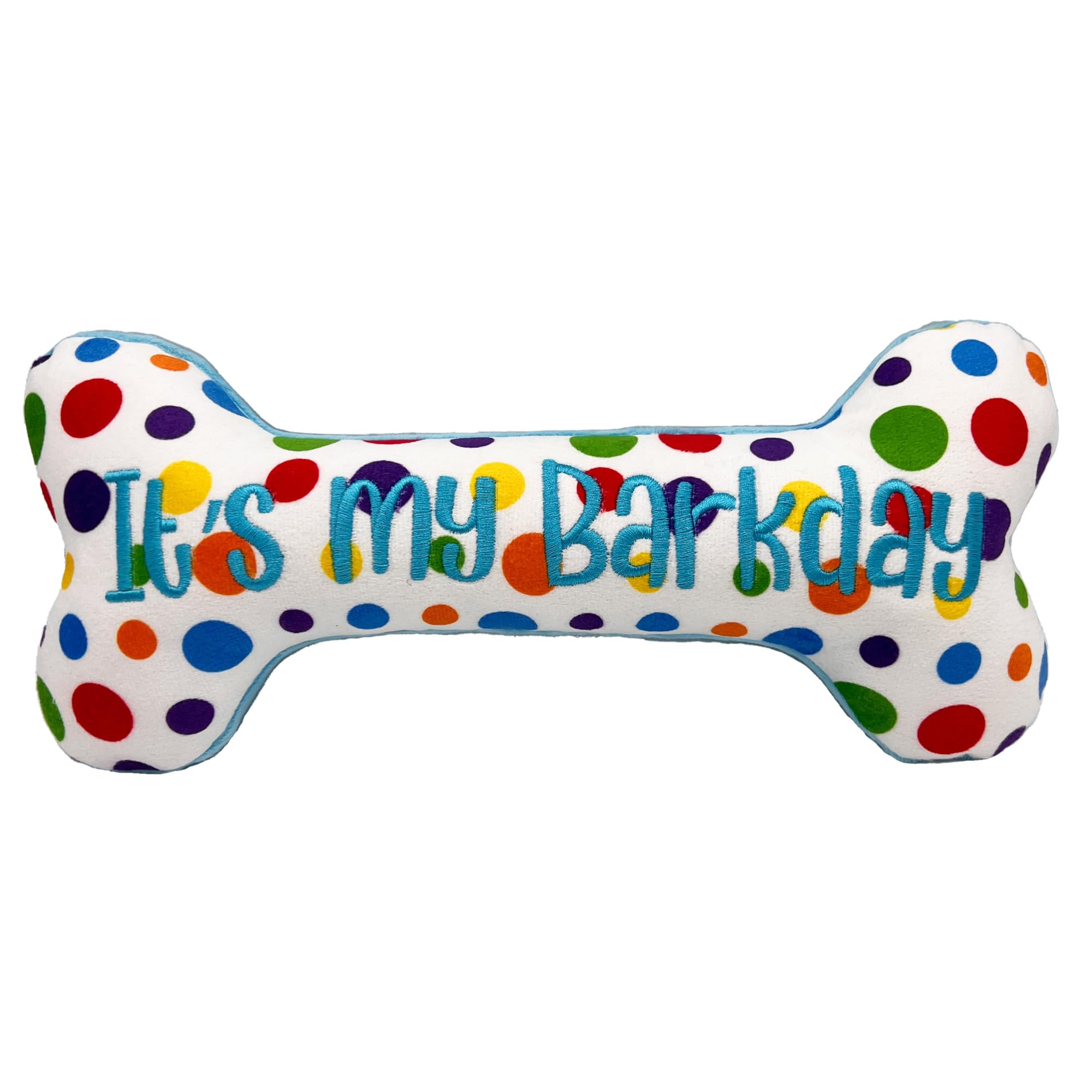 Huxley & Kent For Dogs - It'S My Barkday Bone (Small) - Birthday Funny Dog Toy - Power Plush Dog Toy With Squeaker - Fun, Durabl