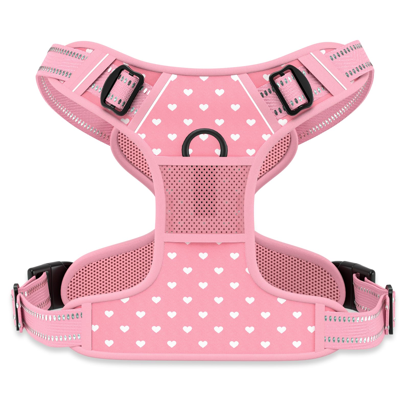 Rnivvi No Pull Dog Harness, Cute Reflective Small Sized Puppy Kitten Harness, Adjustable Soft Padded Vest for Small Dogs, Cats, 