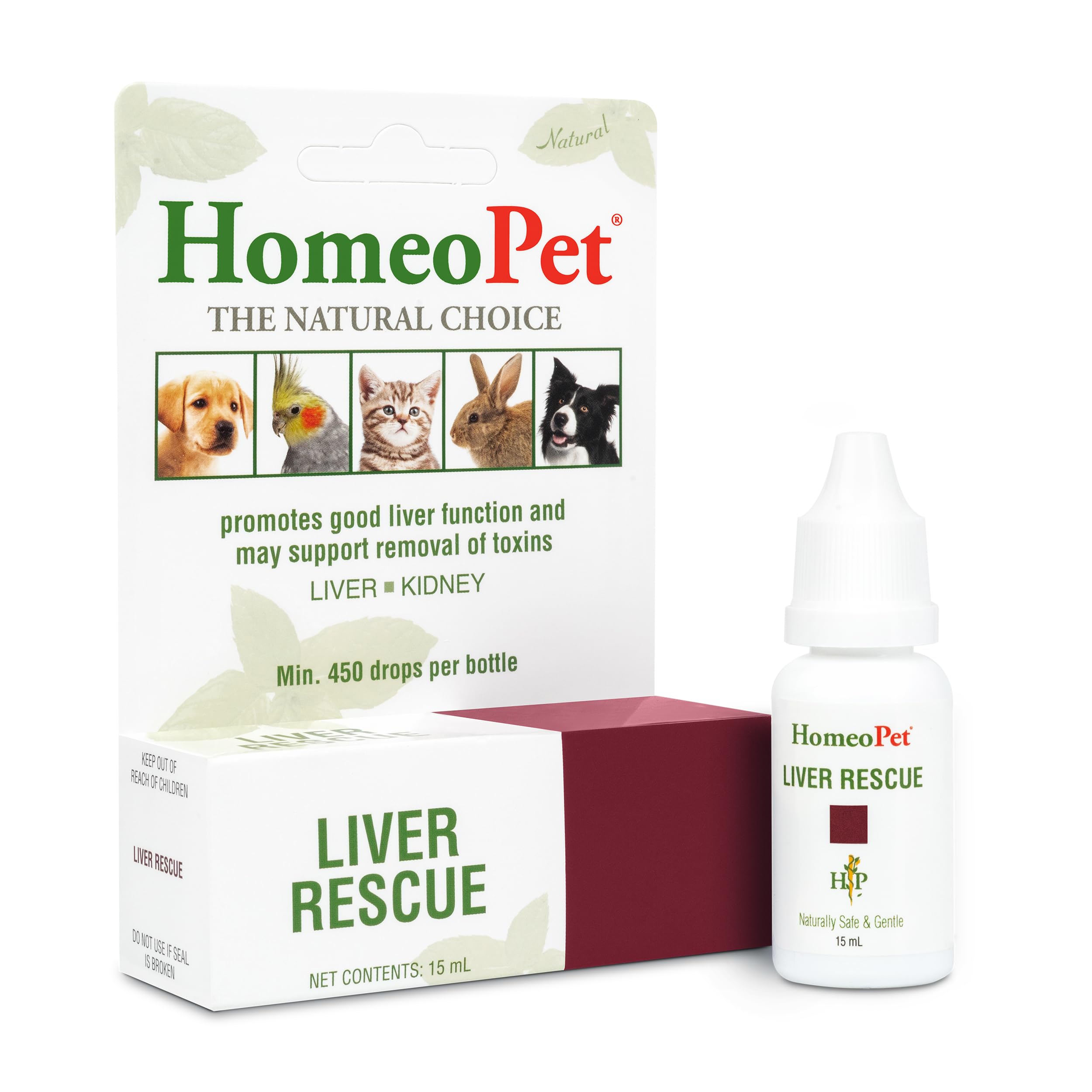 HomeoPet Liver Rescue, Natural Liver Support for Pets, 15 Milliliters