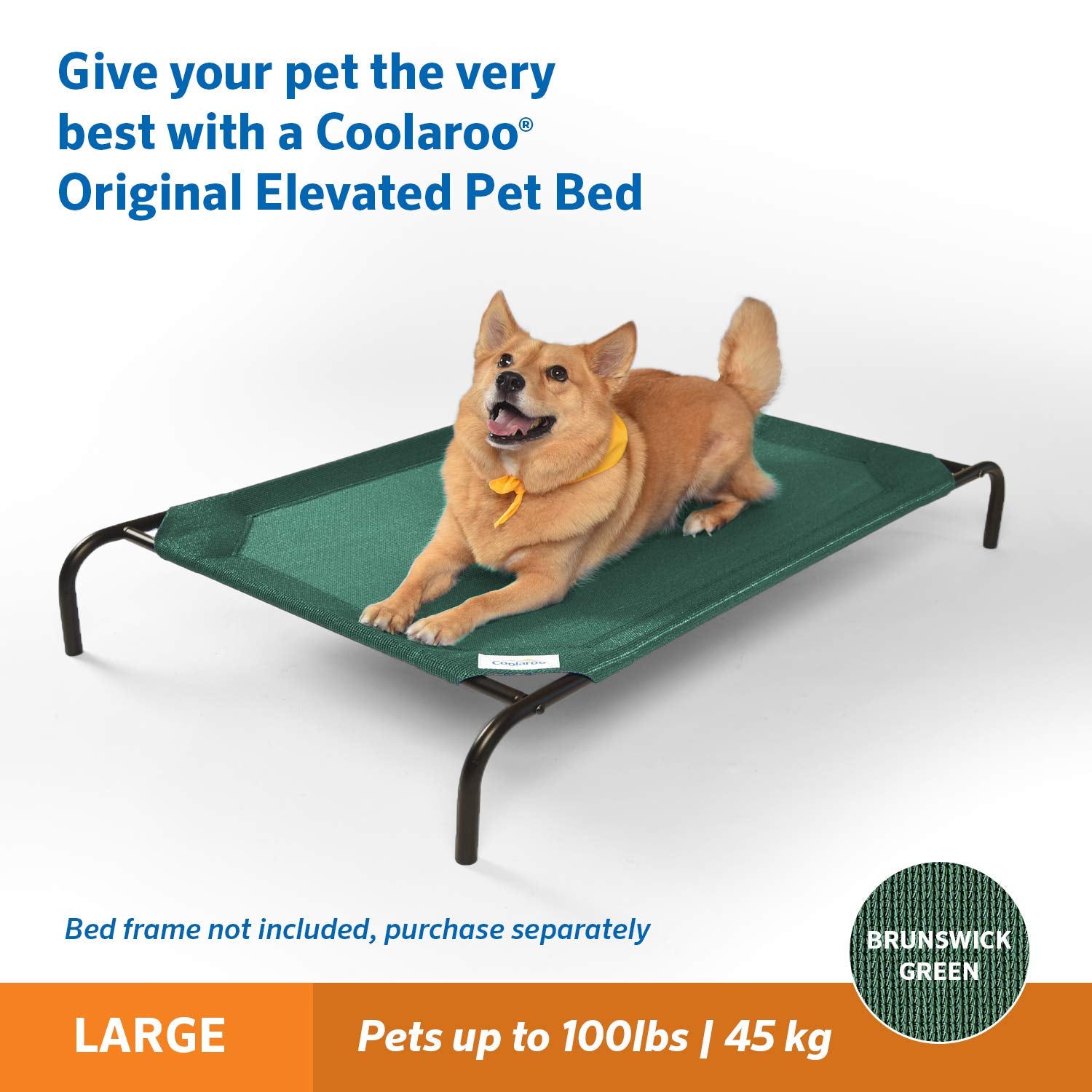 Original Pet Bed Replacement Cover - Brunswick Green - Large (43.5' X 31.5')