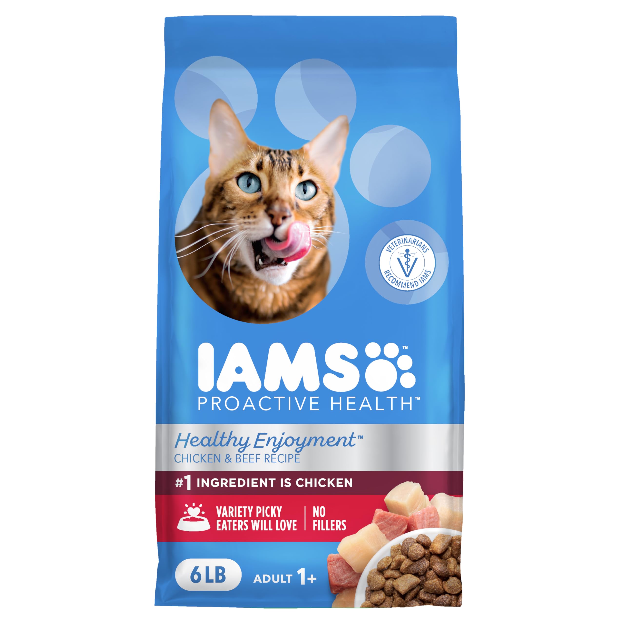 Iams Healthy Enjoyment Dry Cat Food Chicken & Beef Recipe, 6 lb. Bag
