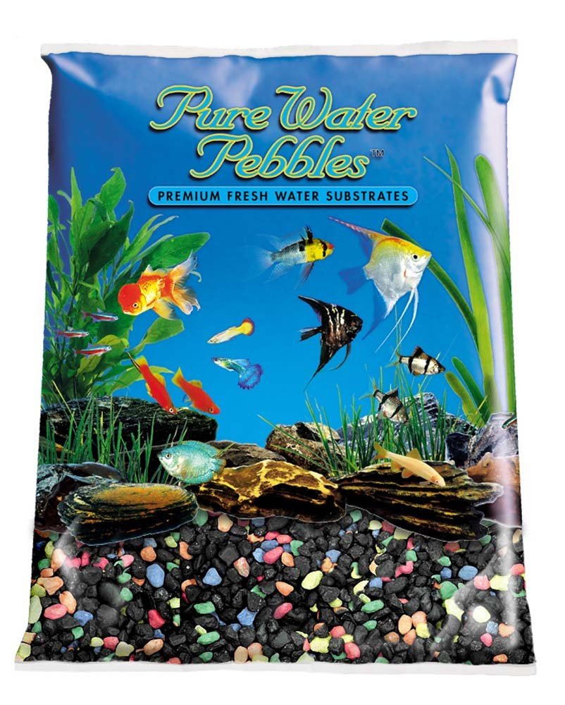 Pure Water Pebbles Aquarium Gravel - Black Beauty Pebble Mix 5 lbs