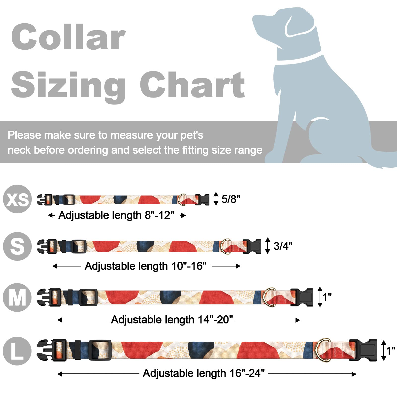 Rnivvi Dog Collar For Small Dogs, Cute Heavy Duty Adjustable Puppy Collar With Quick Release Buckle For Boy Girl & Female, Pet A