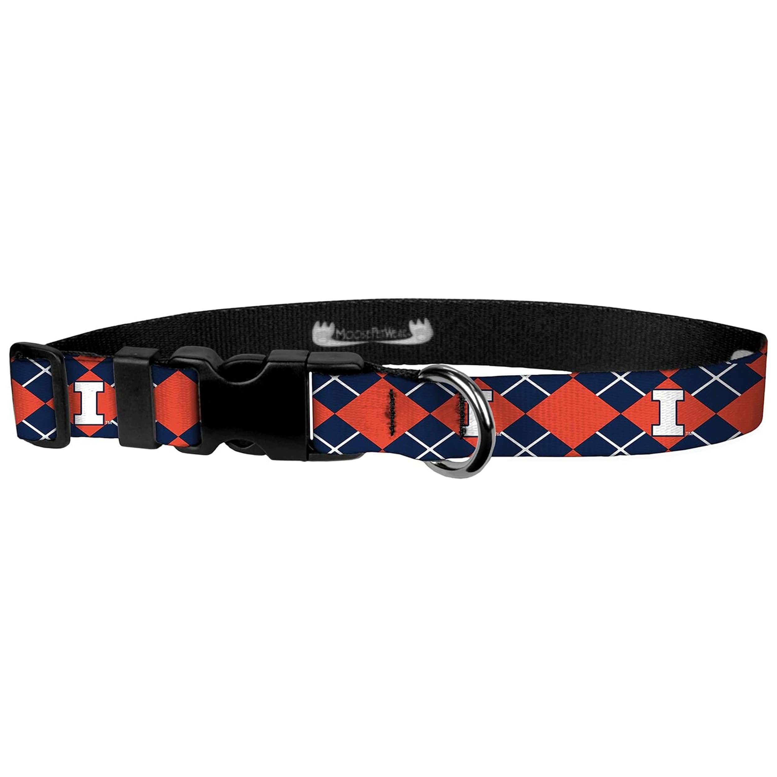 Moose Pet Wear Dog Collar – University Of Illinois Adjustable Pet Collars, 1'/Large
