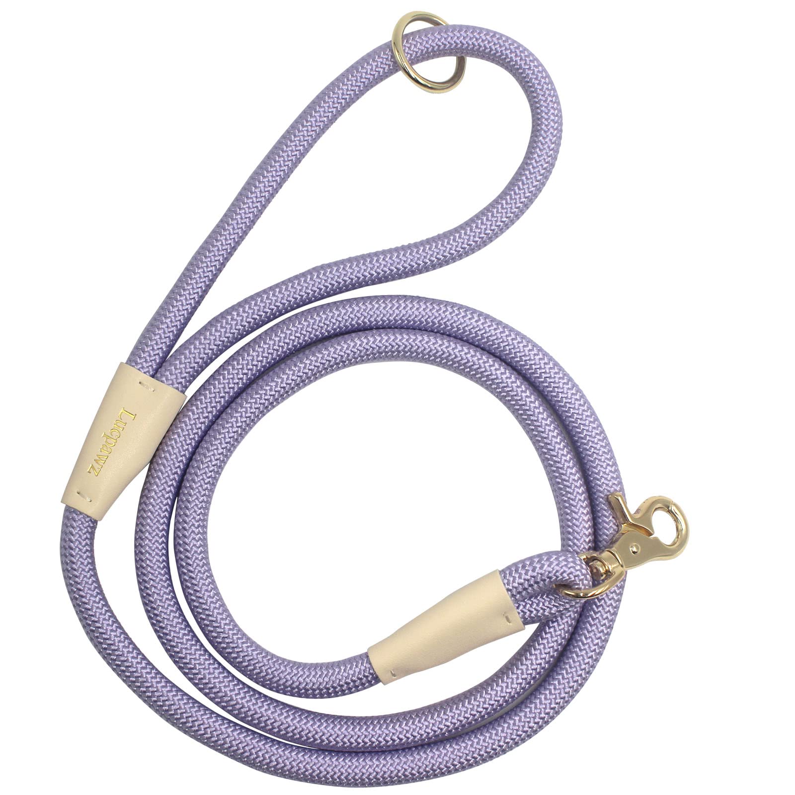 Lucpawz Lobster Snap Pet Leash 5Ft, Special Strong Nylon Rope Dog Leash, Solid Color Rope Dog Lead For All Breeds(Purple,5Ft*10M