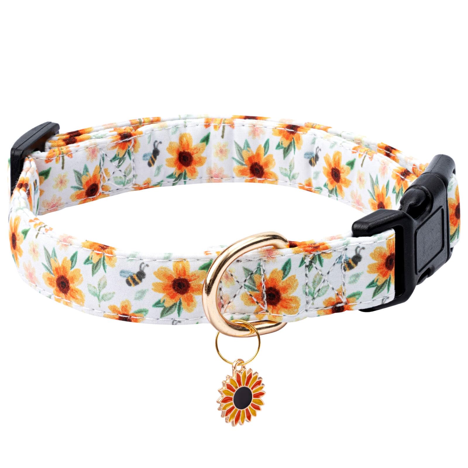 Jelwuion Cotton Dog Collar,Adjustable Cute Puppy Collar With Moon Patterned Design For Small Medium Large Dogs,Soft And Fancy Pe