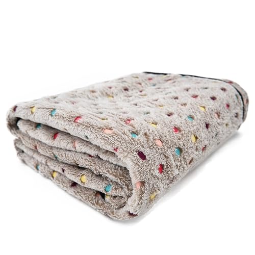 Pawz Road Dog Blanket Soft Fleece Pet Blanket Washable Cat Blanket For Couch Blanket Beige Medium