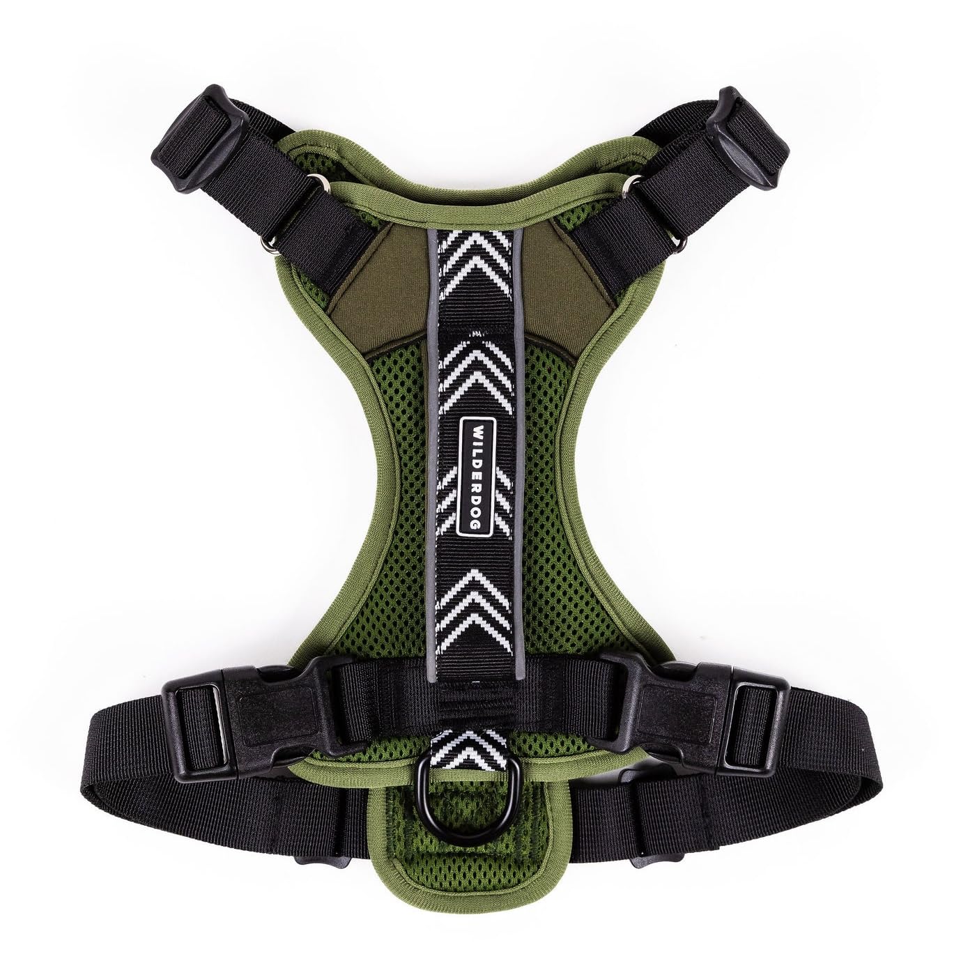 Wilderdog Lightweight Dog Harness With Reflective Straps - Large - Olive