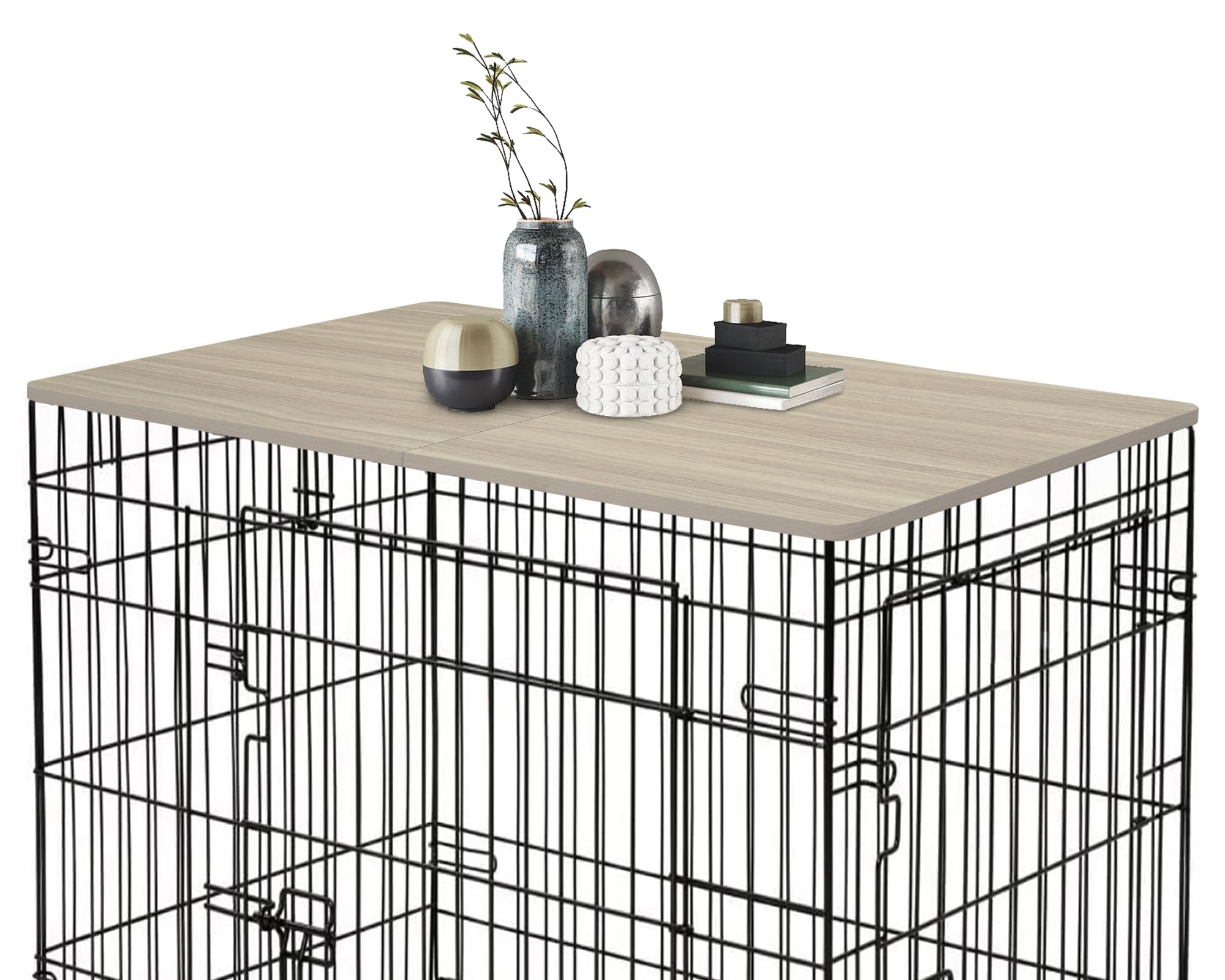 Deblue Dog Crate Topper, Crate Topper For 42In Wire Dog Cages, Wooden Dog Kennel Table Top For Large Dog, Foldable, Portable, Mo