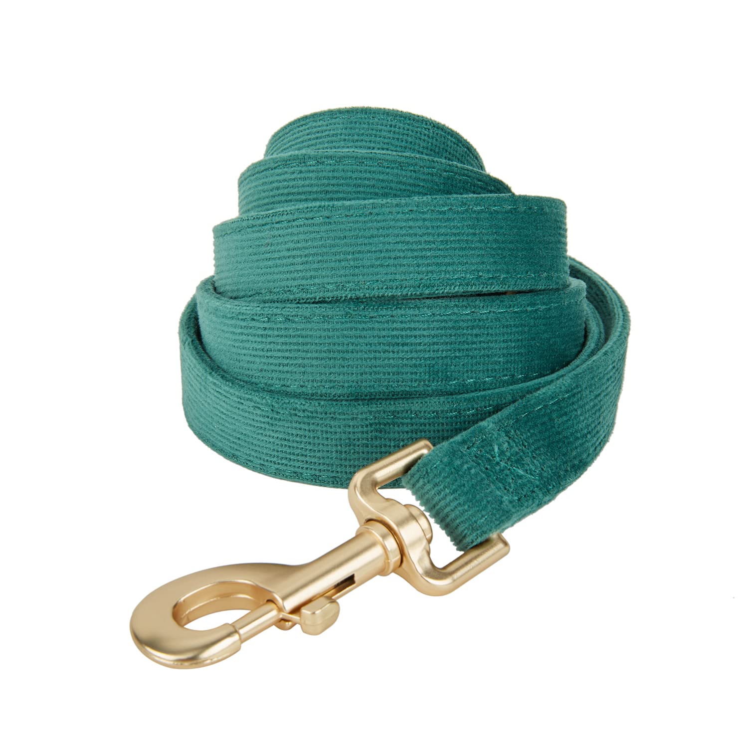 Petiry Soft Corduroy Fibric Dog Leash, 5 Feet Length Lead With Heavy Duty Rotating Hook, For Small Medium Dogs.(S,Green)