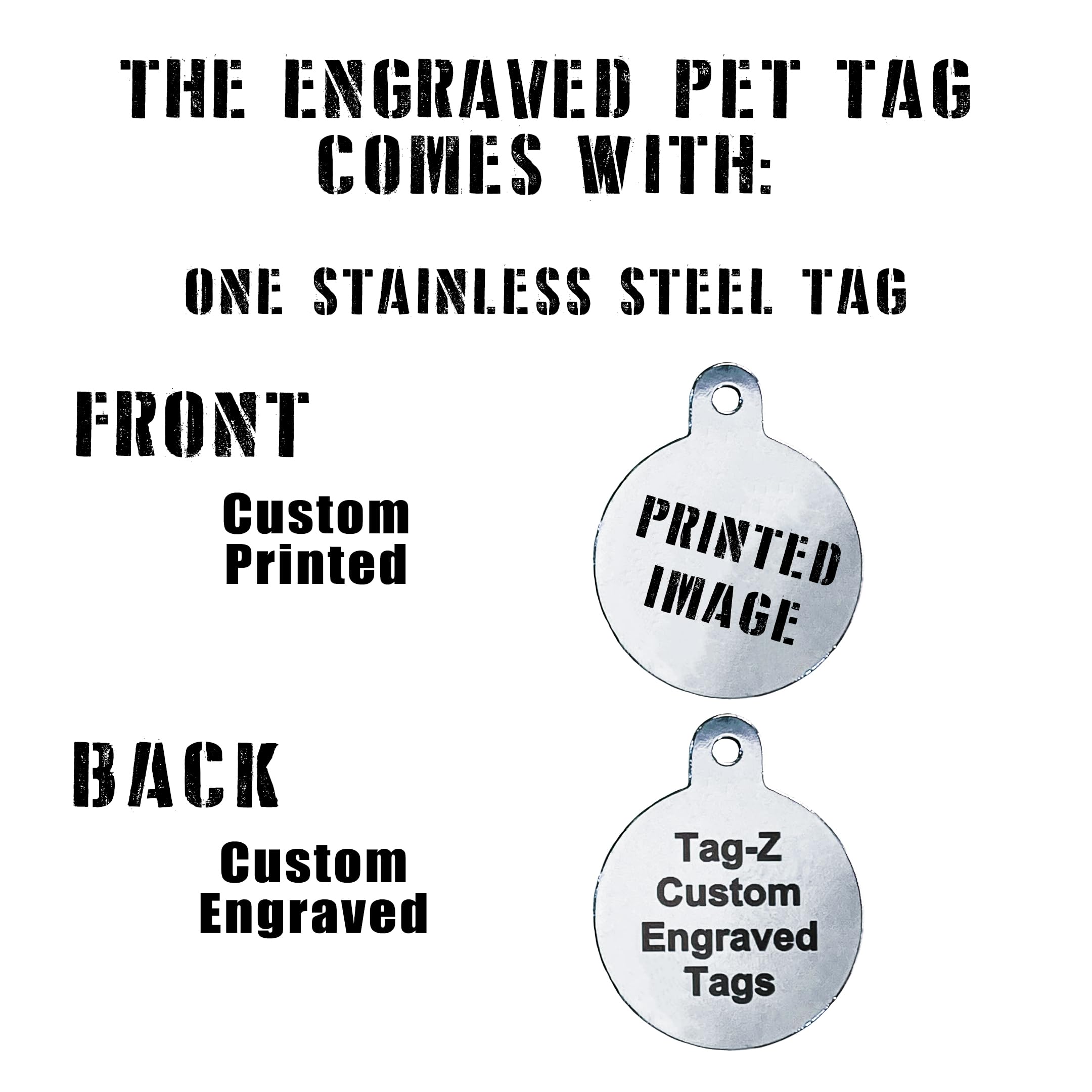 Texas Flag Pet Id Tags, Custom Printed And Laser Engraved Circle