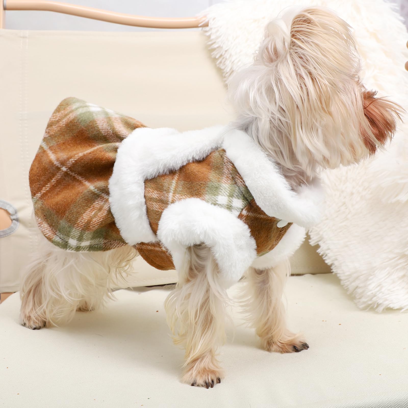 Autumn Dog Sweater With Fleece - Winter Clothes For Boys & Girls, Fits Small Dogs Like Chihuahua & Teacup Dogs - Cat Sweater Alt