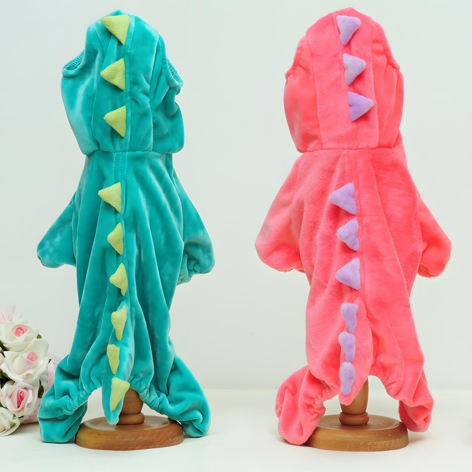 Nacoco Dog Dinosaur Design Costume Green Pet Clothes For Medium & Large Dog(Pink, 4Xl)