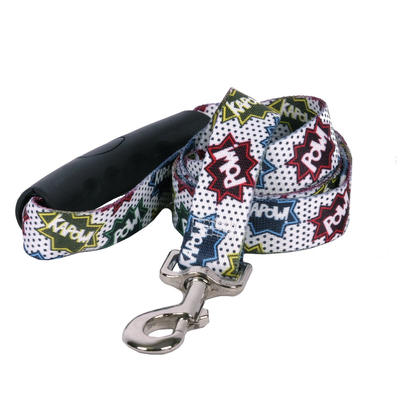 Yellow Dog Design Action Caption Ez-Grip Dog Leash With Comfort Handle 1' Wide And 5' (60') Long, Large