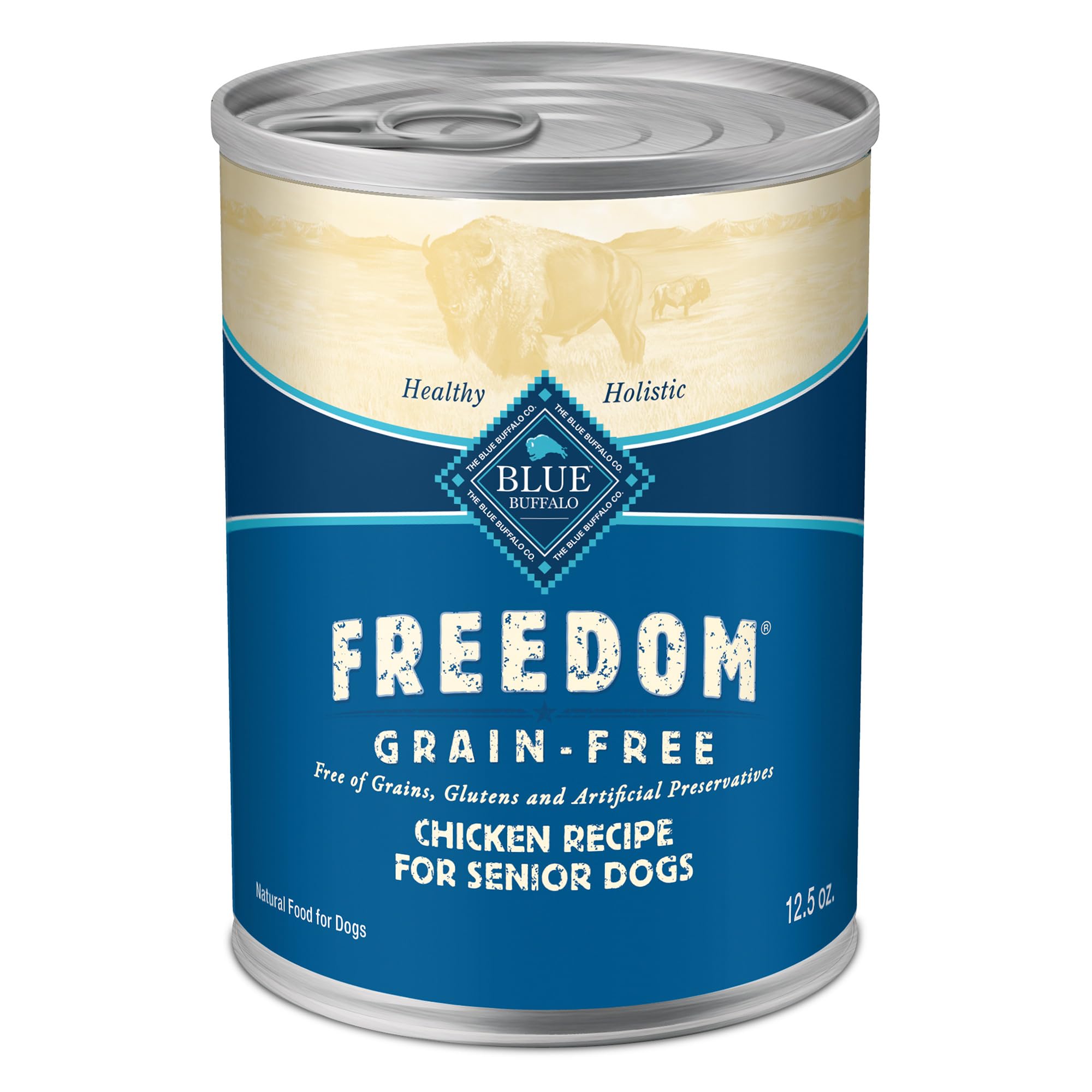 Blue Buffalo Freedom Grain-Free Senior Wet Dog Food, Free of Glutens & Artificial Preservatives, Made With Natural Ingredients, 