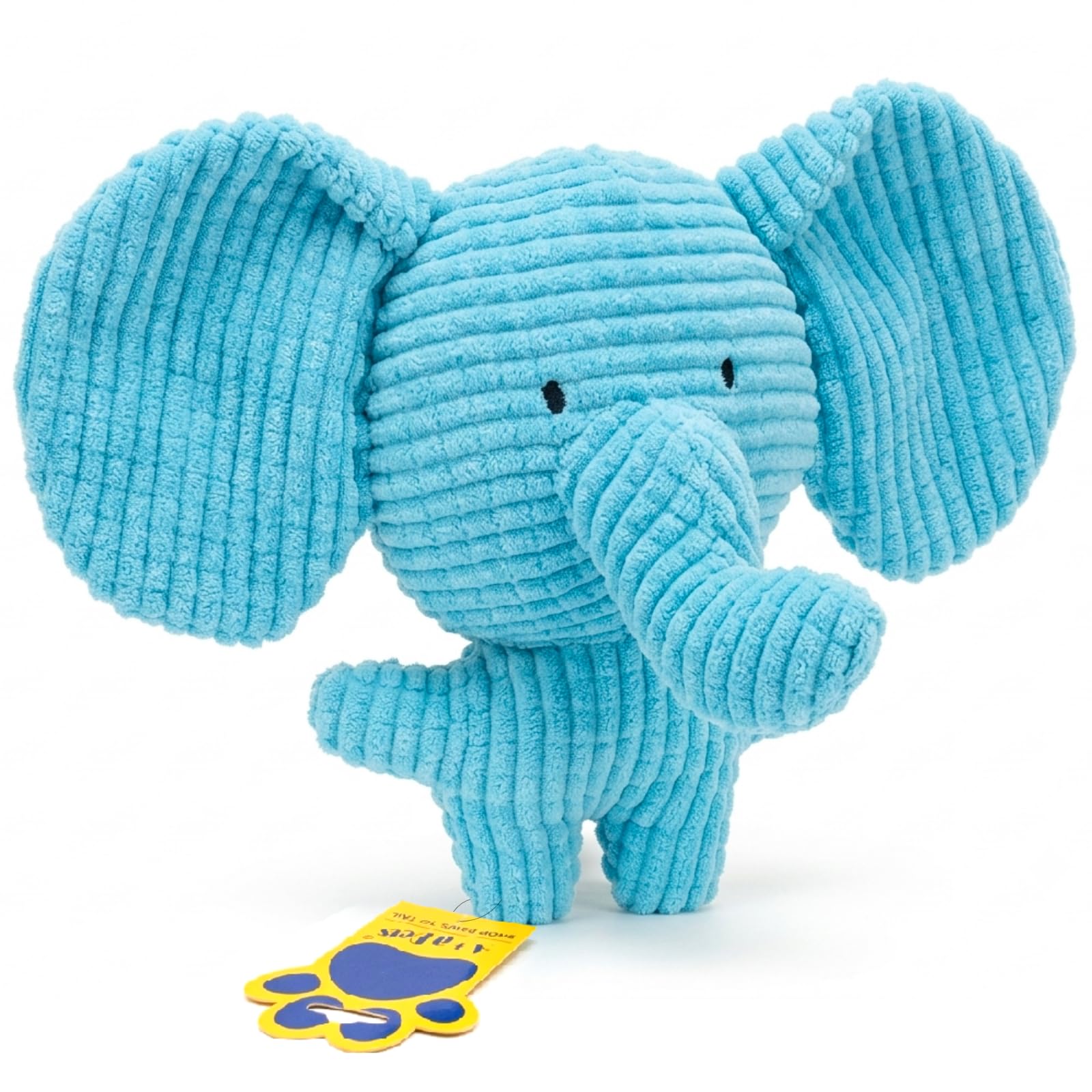 A+A Pets Corduroy Plush Squeaky Dog Toy | Interactive Play For Cats, Puppies & Dogs (Yelo Kitty)