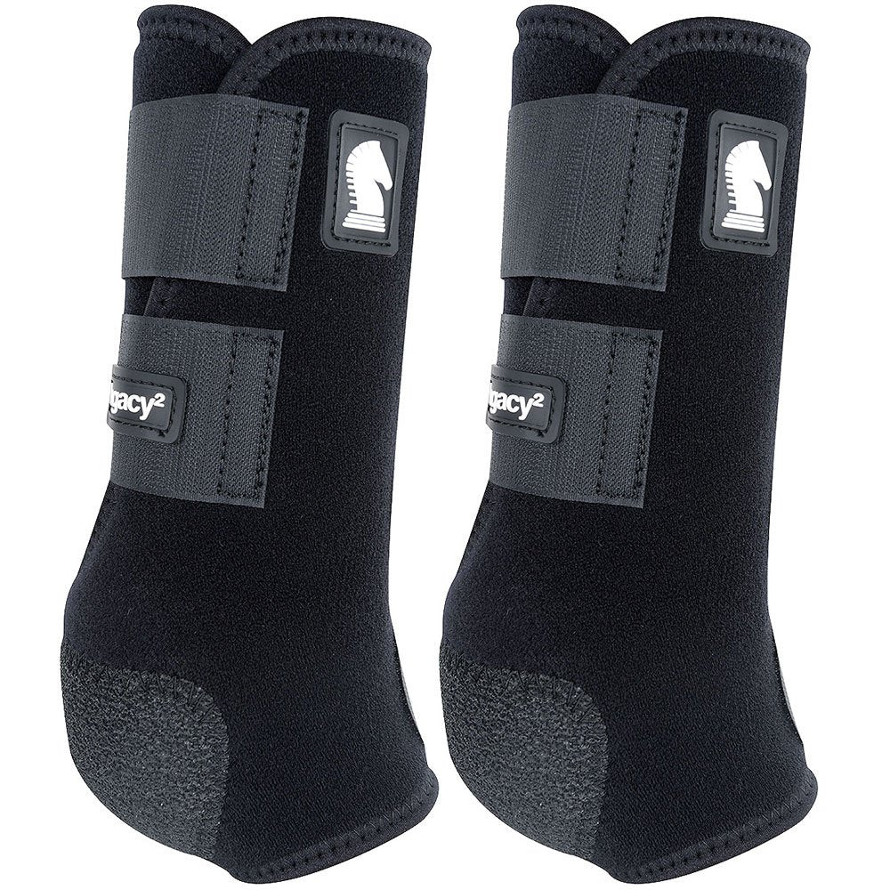 Classic Equine Legacy2 Support Boots, Front (Black, Small)
