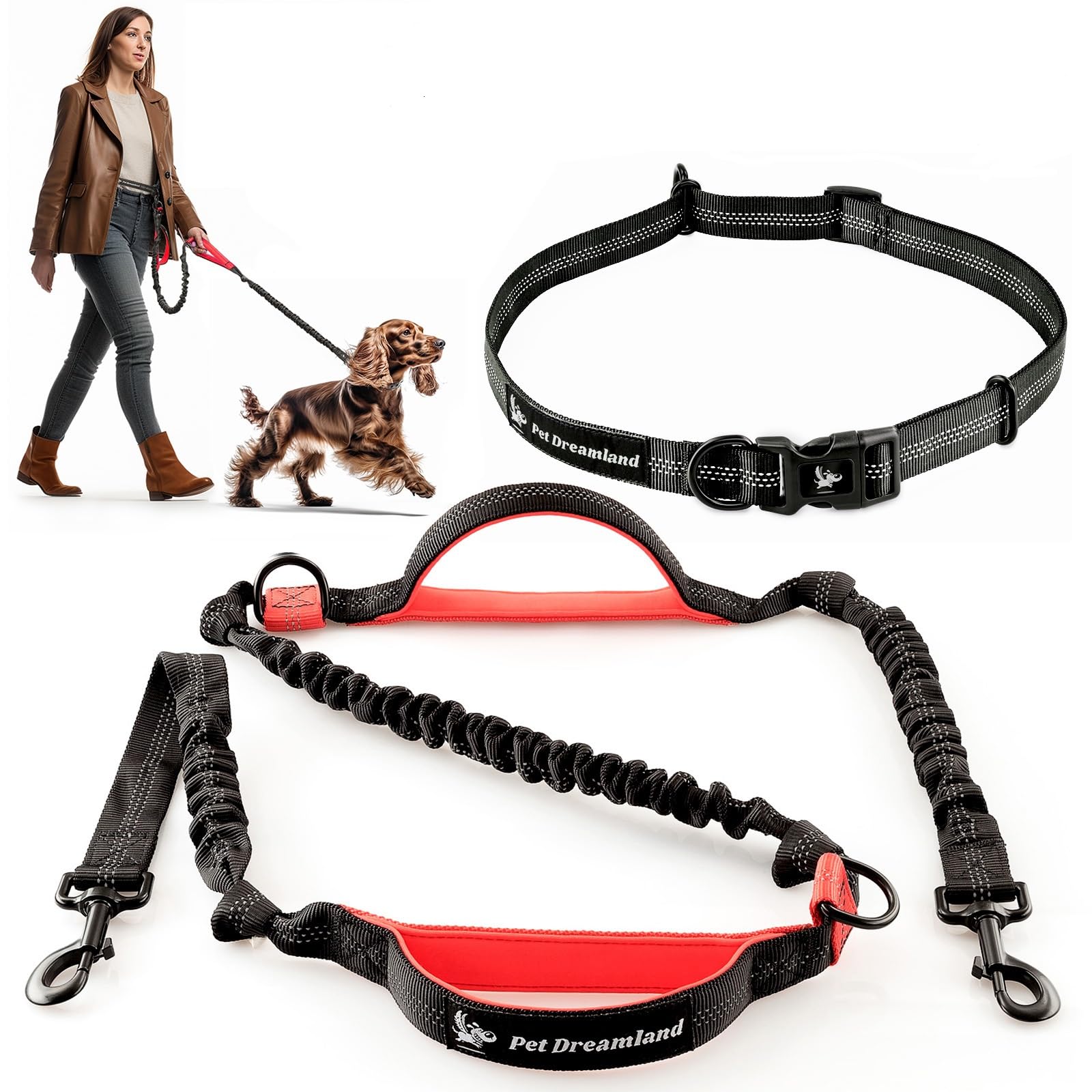 Exquisite Hands Free Leash For Medium Dogs | Waist Leash For Dog Walking | Dog Running Leash | Hiking Leash | Service Dog Leash Belt | Adjustable Hands Free Dog Leash For Small Dogs