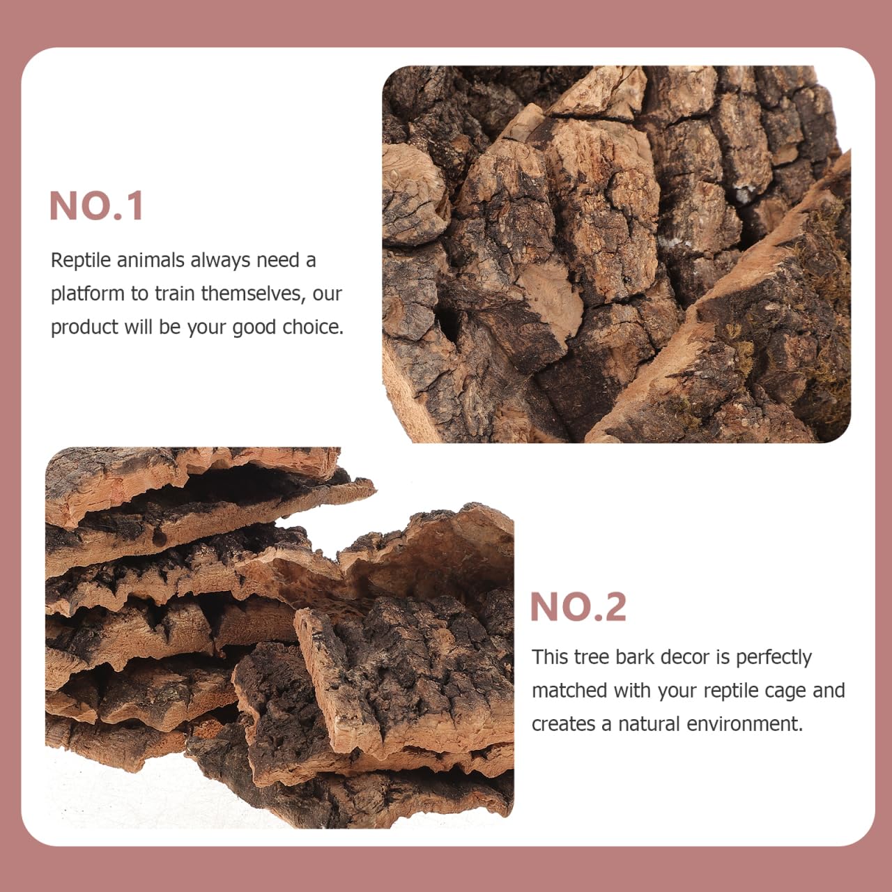 ULTECHNOVO Cork Bark Background, Reptile Tank Tree Backdrop Wall Decor Habitat Climbing Mat Decoration for, Lizard, Turtle, Geck