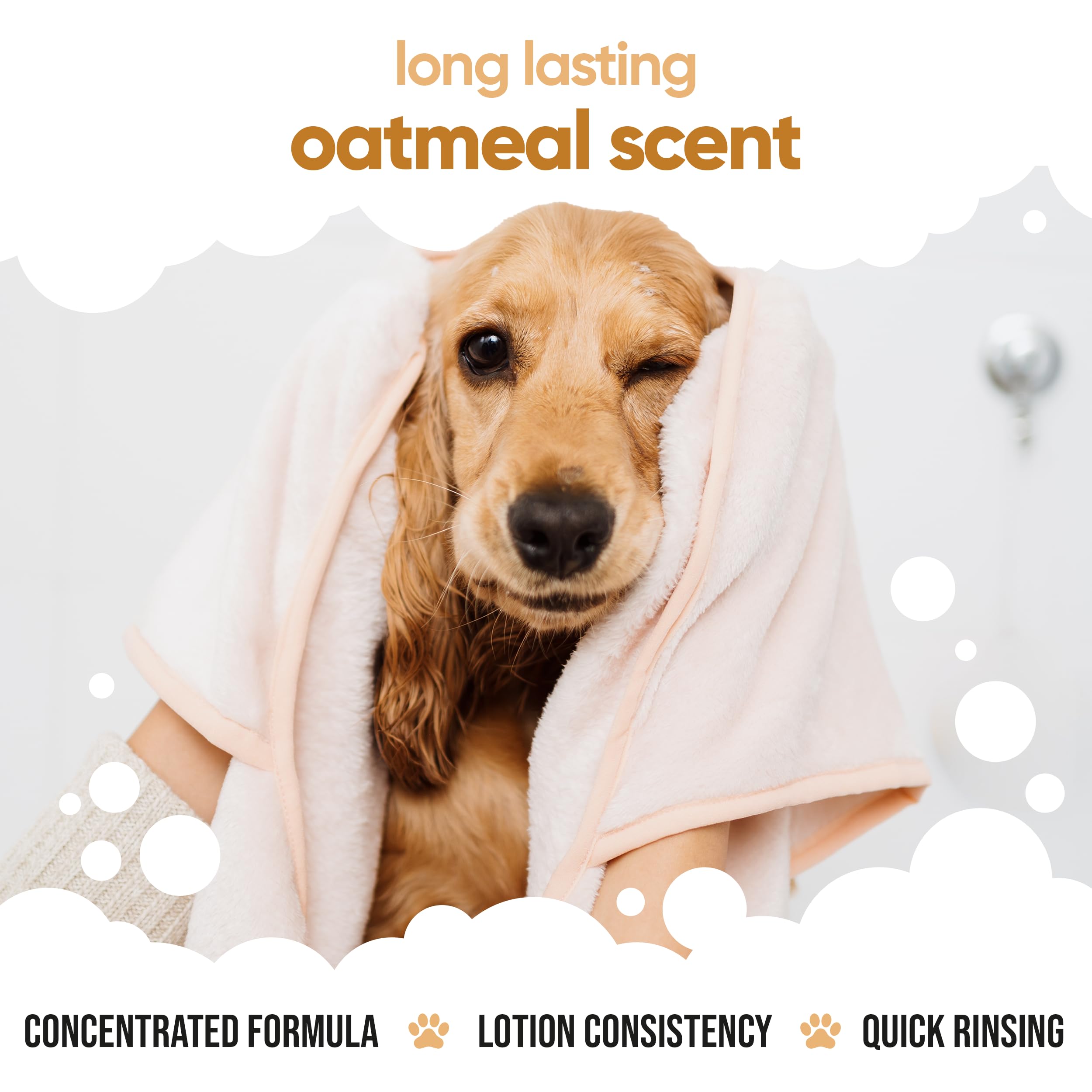 Buddycare Oatmeal Dog Conditioner (169.07oz) Made with Aloe Vera, Argan Oil & Pro Vitamin B5 to Detangle Matted Coats & Relieve