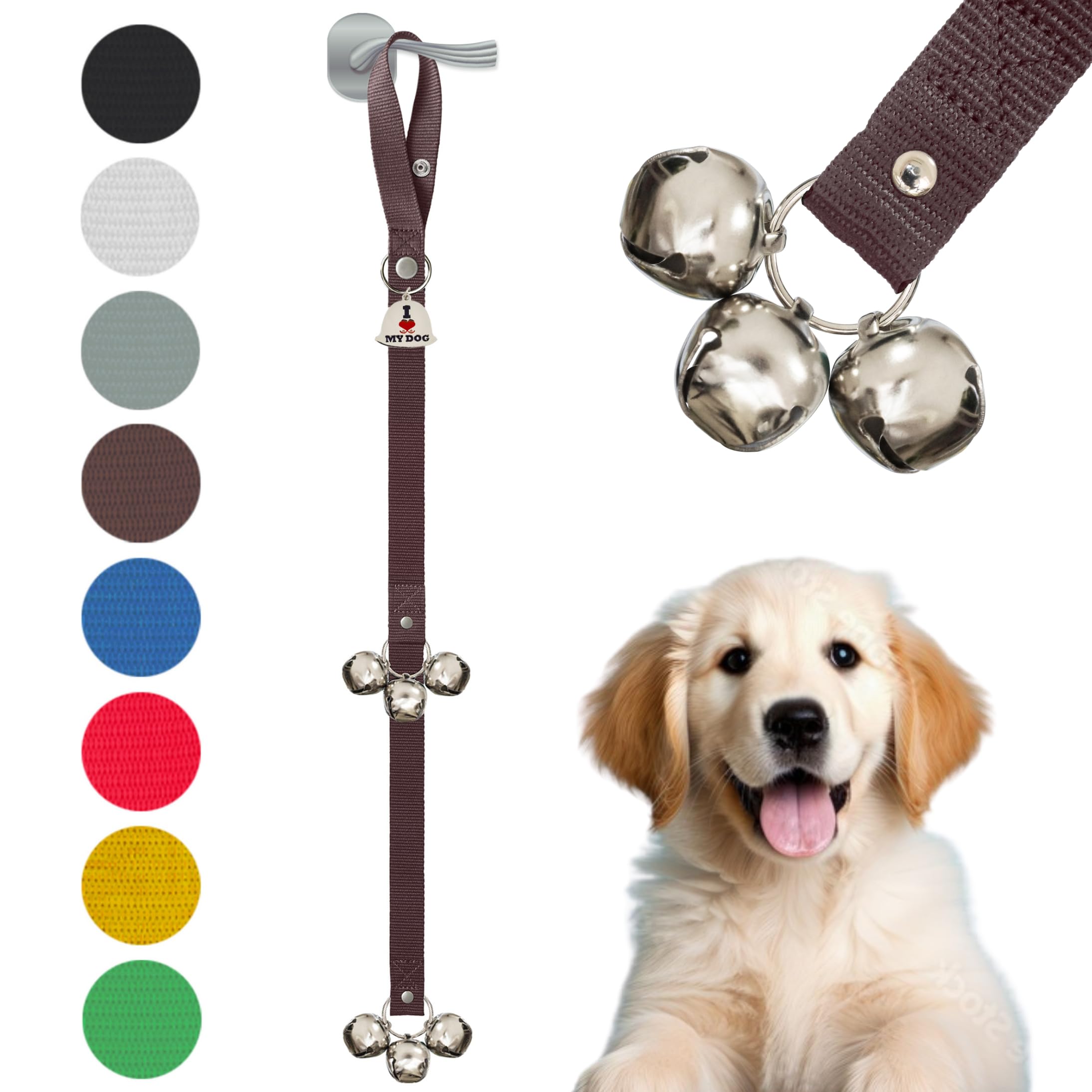 Caldwell'S Pet Supply Co. Dog Potty Bells, Dog Bells To Go Outside, Hanging Dog Door Bell For Potty Training, Quality Bell For Dogs To Ring To Go Potty, Potty Bells For Dogs, New Puppy Training Tool