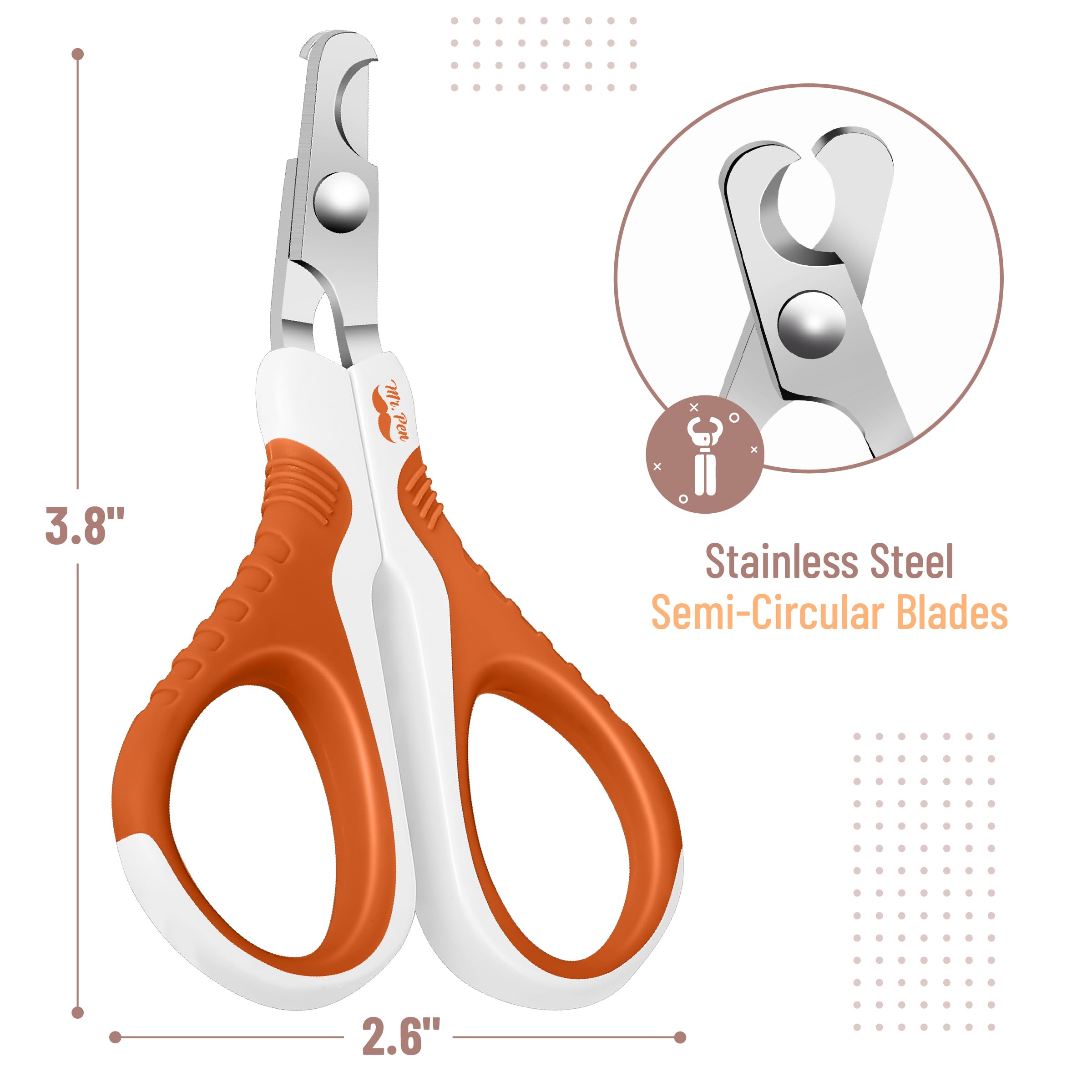 Mr. Pen- Cat Nail Clipper, Raspberry Red & White Cat Nail Trimmer, Cat Nail Clippers, Cat Claw Clippers, Cat Clippers For Nails, Pet Nail Clippers, Small Dog Nail Clipper Cat Claw Trimmer