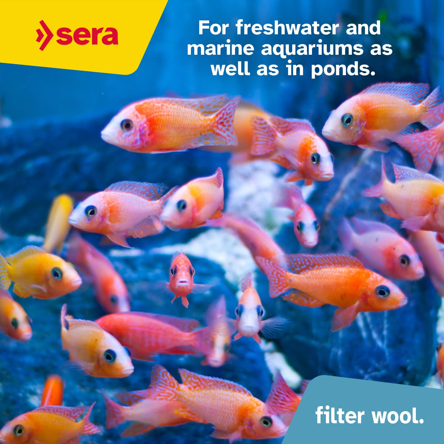 Sera Filter Wool | Mechanical Pre-Filter For Enhanced Aquarium Water Clarity | Reusable & Eco-Friendly | Compatible With All Filters | For Fresh & Saltwater Tanks | Easy Maintenance | High Capacity
