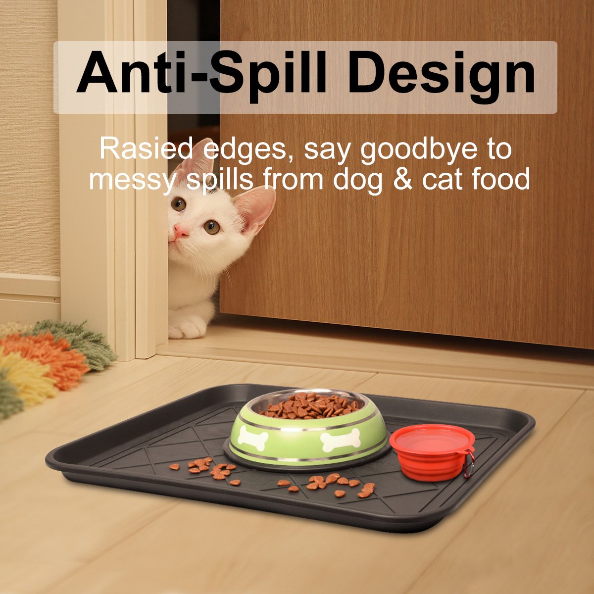 Home-Man Multi-Purpose Boot Tray Mat,Dog Bowl Tray,Waterproof For Indoor And Outdoor Floor Protection