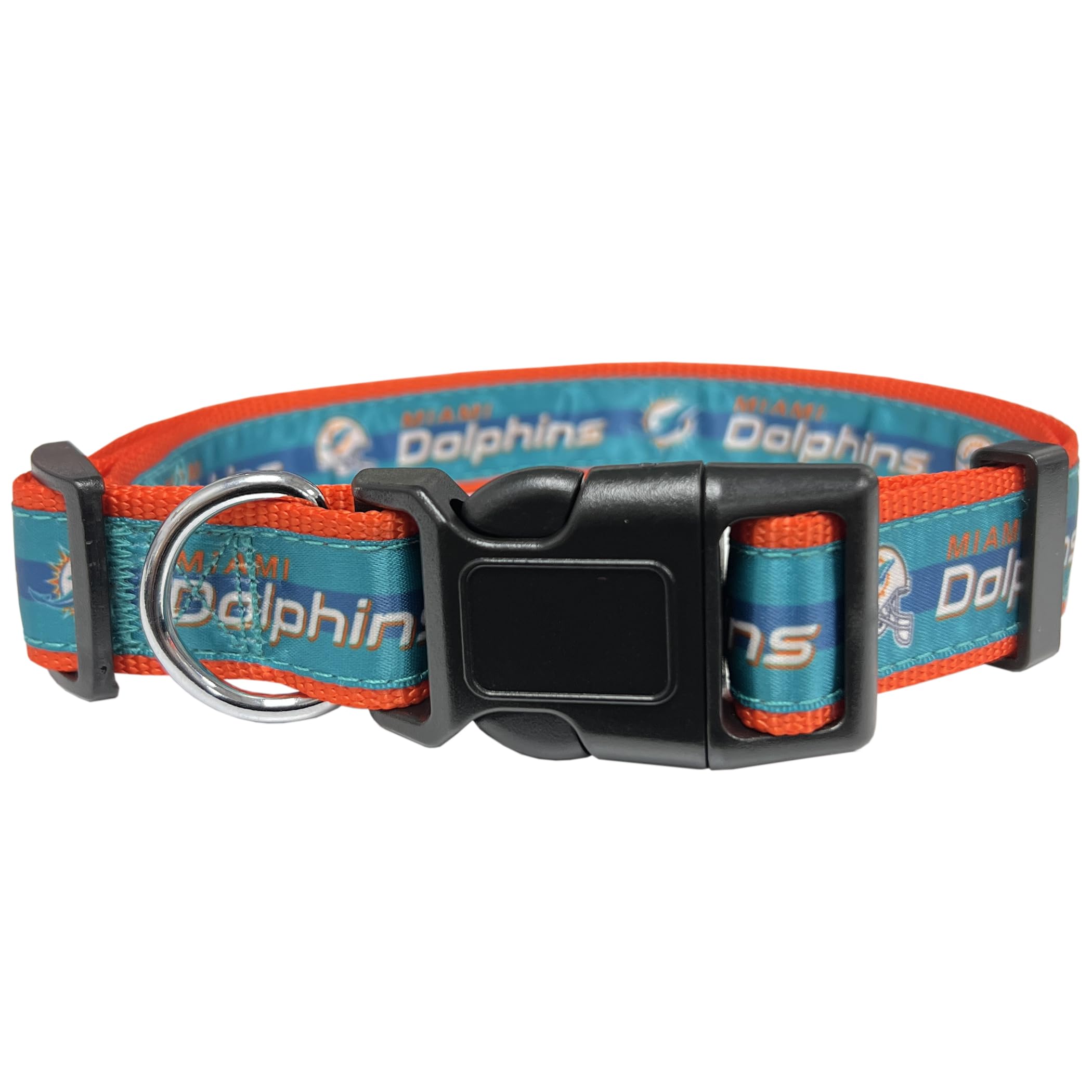 Pets First NFL Miami Dolphins Licensed PET COLLAR, Extra Large - Heavy-Duty, Strong, and Durable Dog Collar. Available in 31 Foo